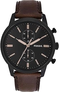 Fossil Townsman Men's Watch with Chronograph Display and Genuine Leather Band
