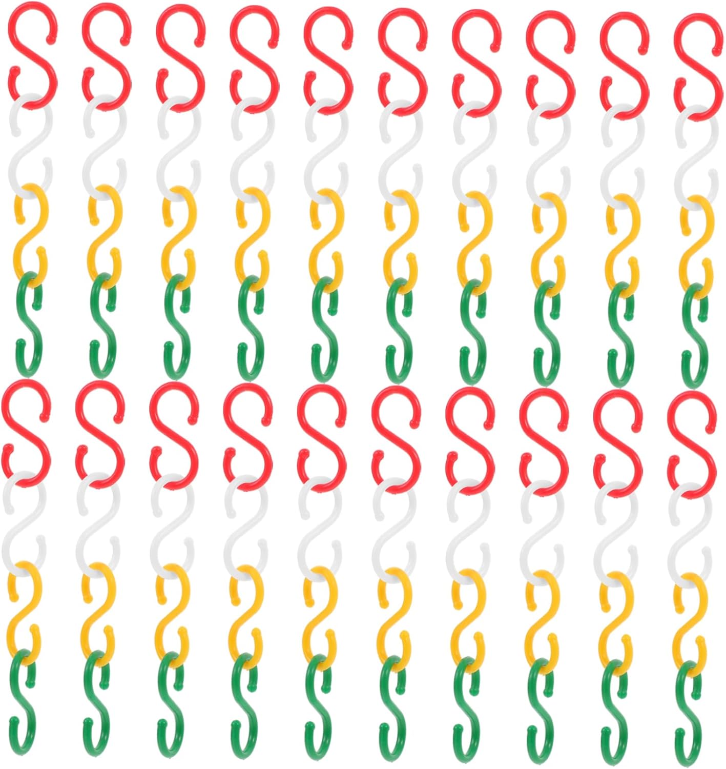 MAGICLULU 100Pcs Plastic Hooks for Hanging Versatile Displaying Hooks for String Lights Snacks and Plants Sturdy and Design