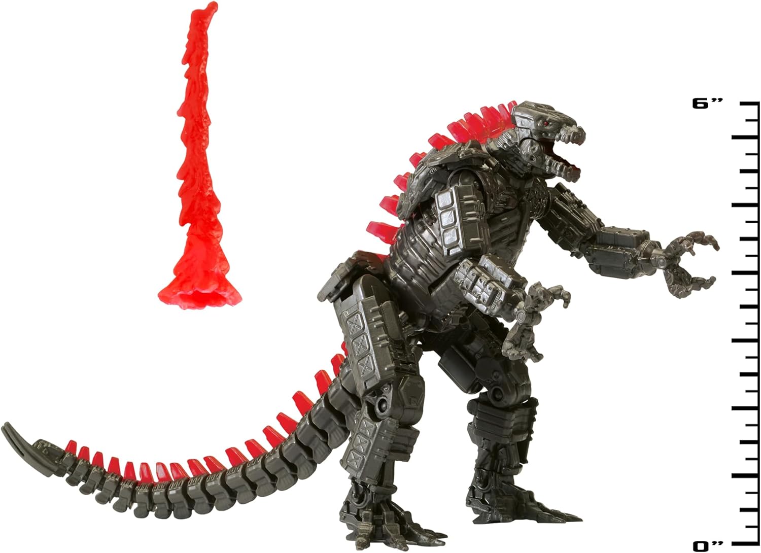 Monsterverse Godzilla vs Kong 6 Inch Collectable MechaGodzilla Articulated Plastic Action Figure Toy with Battle Feature Reveal and Proton Scream Accessory, Suitable for Ages 4 Years+, Multicoloured