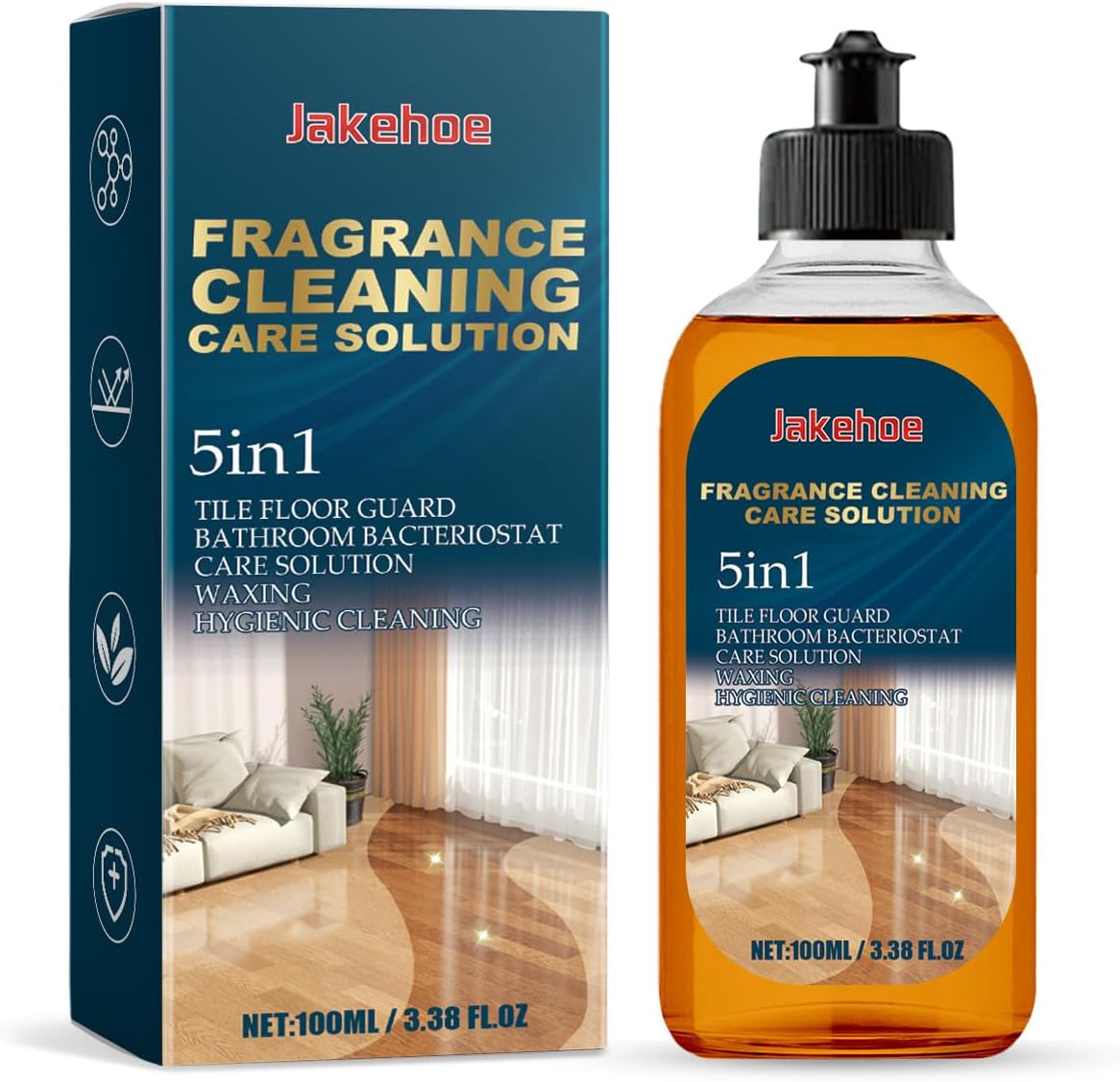 Spainho Floor Cleaner, Fragrance Cleaning Care Solution, Aucosh Floor Cleaner,5 in 1 floor Polish, For Mopping Home, Bathroom & Kitchen,100ml