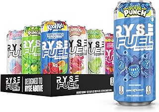 RYSE Up Supplements RYSE Fuel Sugar Free Energy Drink | Vegan Friendly, Gluten Free | Low Calorie | 200mg Natural Caffeine | 12 Pack (Variety Pack)