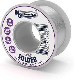 MG Chemicals - 4885-227G 4885 63/37 Rosin Core Leaded Solder, 0.032" Diameter, 1/2 lbs Spool