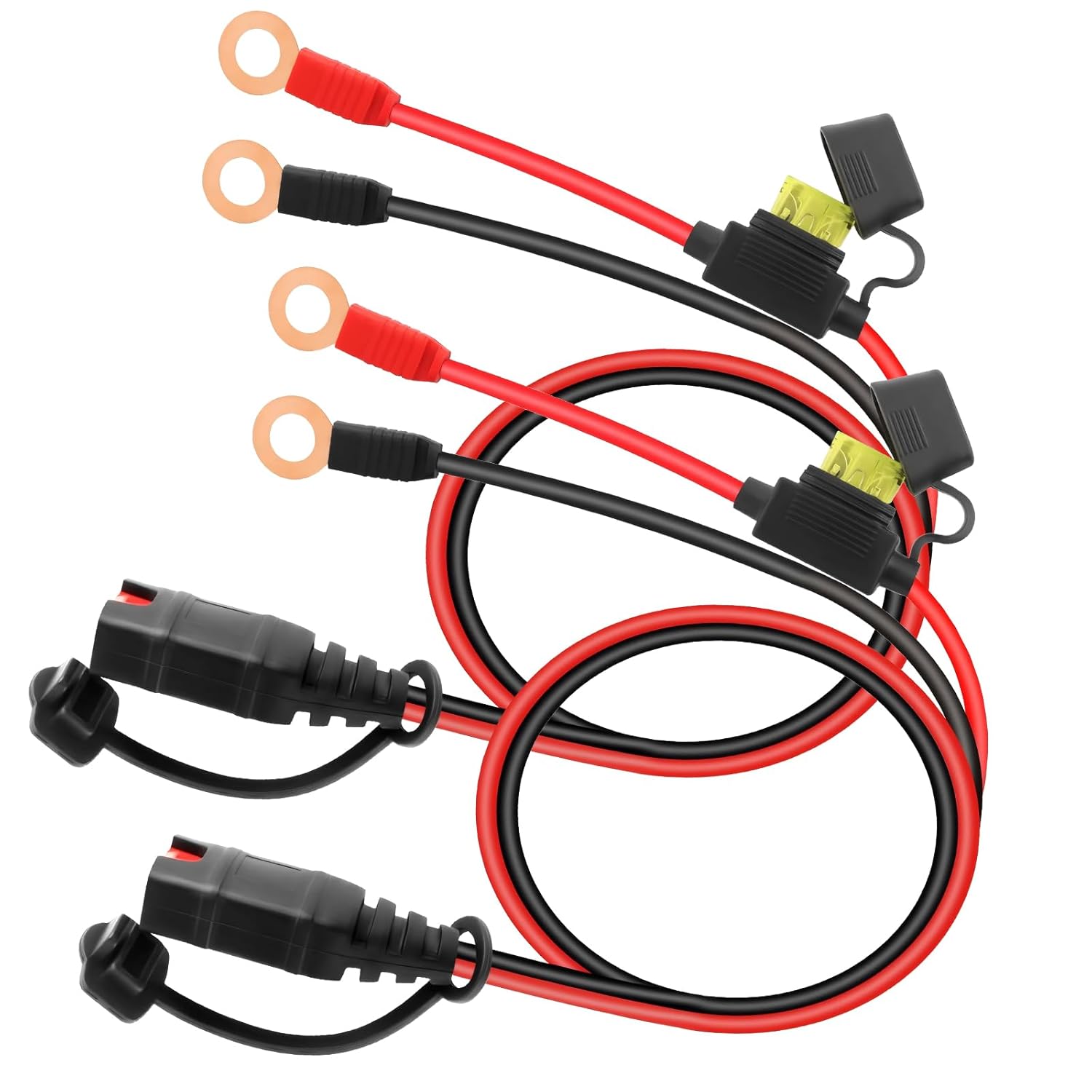 tlidfgeo 2Pcs Wire Harness Compatible with NOCO GC002 X-Connect, NOCO GC002 X Connect M6 (1/4in) Eyelet Terminal Connector, Trickle Charger Cables, Battery Tender Leads Accessories Cables for Boost