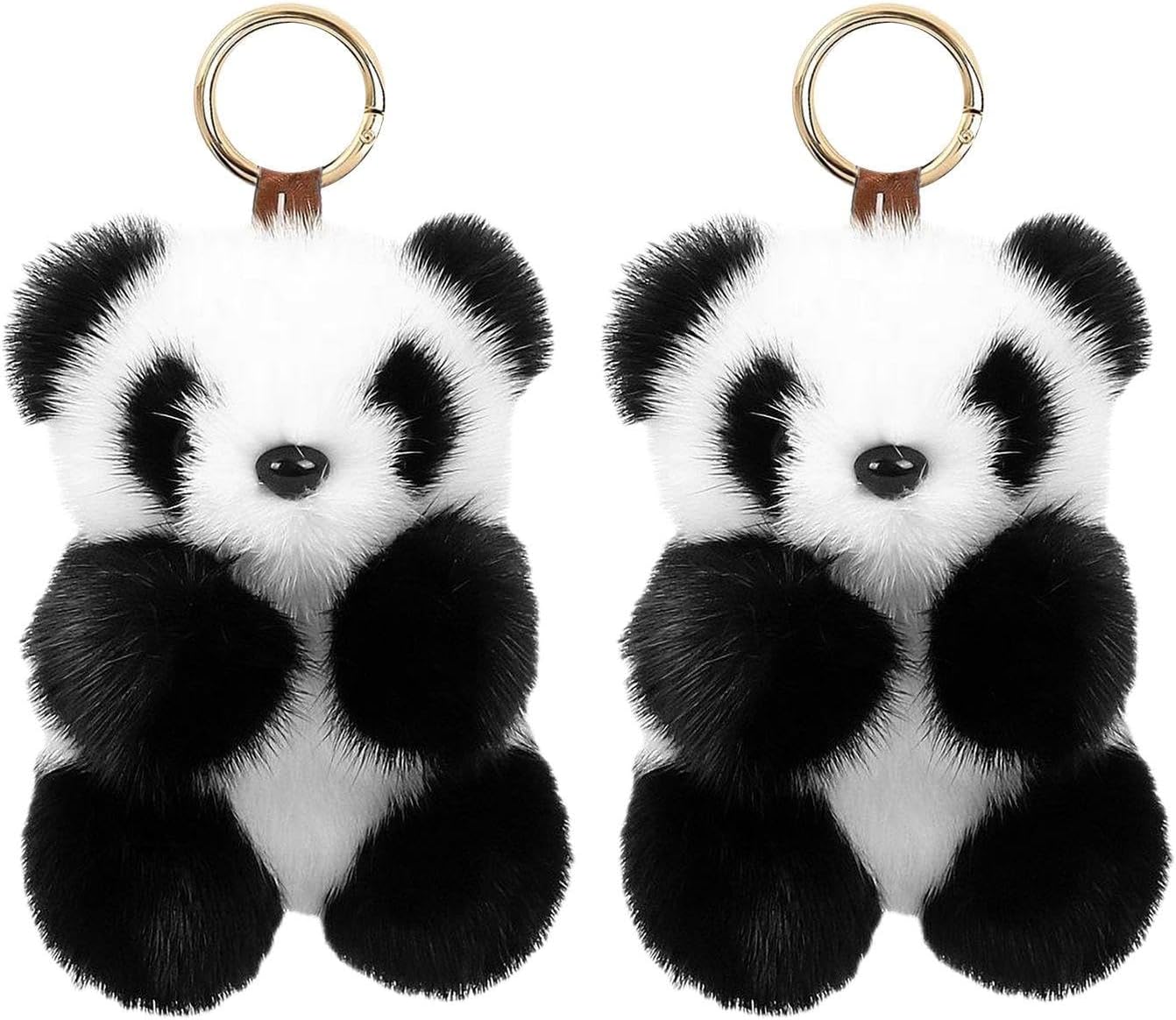 2 Pieces of Panda Pendants, Cute Plush Pendants, Bag Decoration Pendants, Keychain Pendants, Creative Pendants