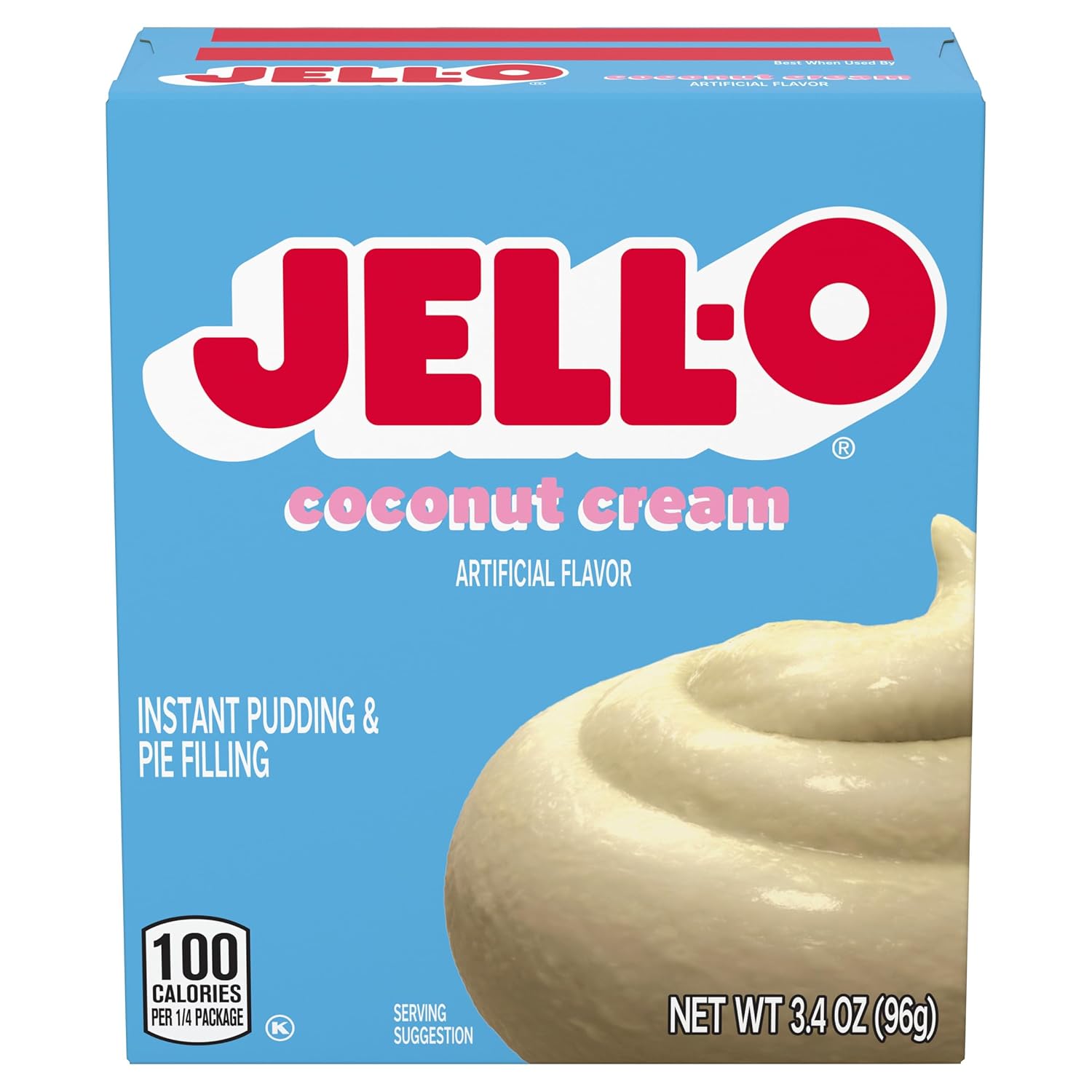 Jell-O Instant Coconut Cream Pudding & Pie Filling (3.4 oz Boxes, Pack of 6)