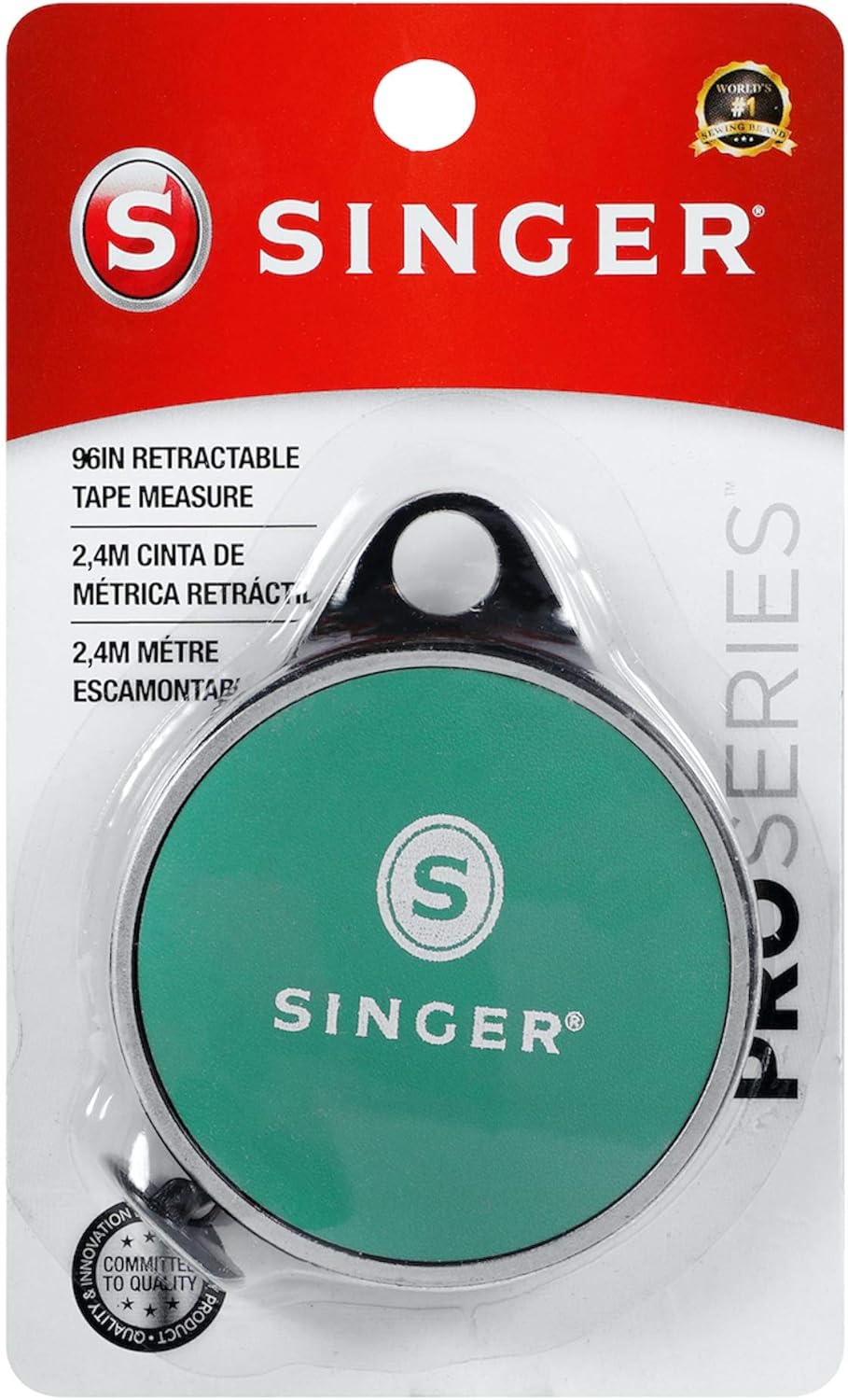 SINGER 50003 ProSeries Retractable Tape Measure, 96-Inch, Teal
