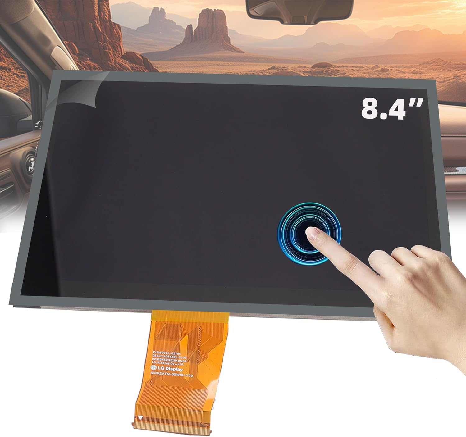 Dasbecan Uconnect 8.4" Navigation LCD Touch Screen 4C UAQ Nav Radio Compatible with Dodge RAM Jeep Chrysler 2017-2022 LA084X01(SL)(02) (Digitizer Included)