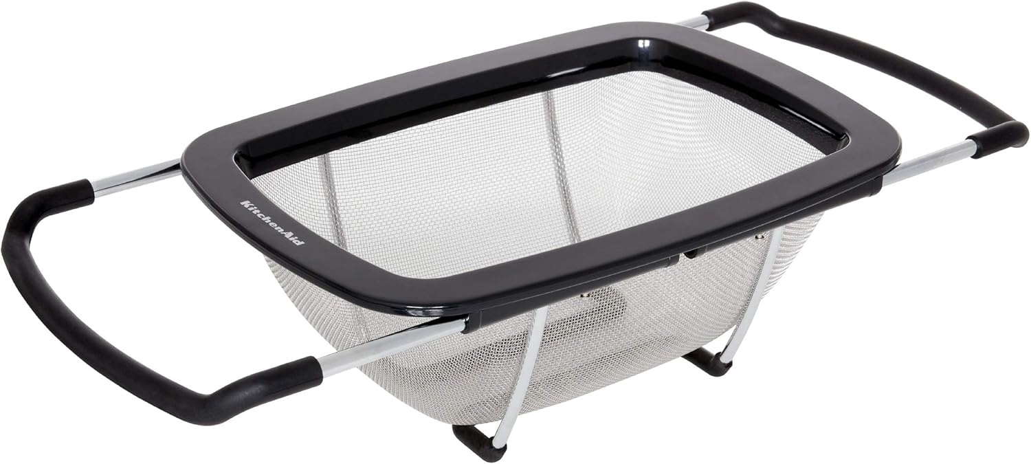 KitchenAid Expandable Stainless Steel Colander, One size, Black