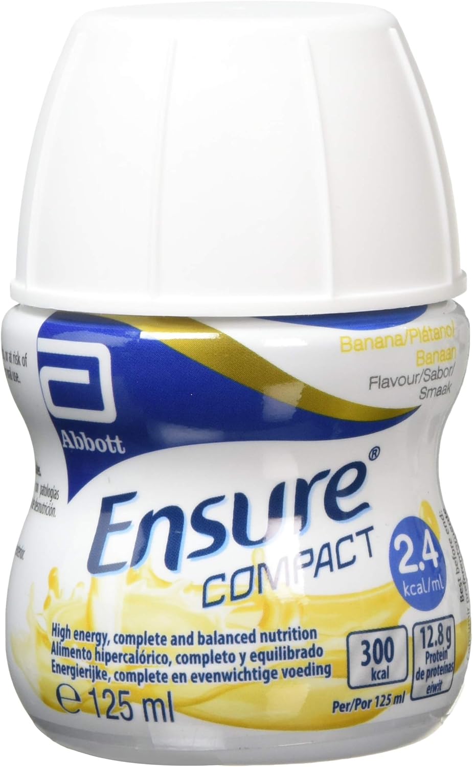 Ensure Compact, Nutritional Supplement Drink, Banana Flavour, Contains Protein, Vitamins and Minerals (24 x 125ml Bottles)