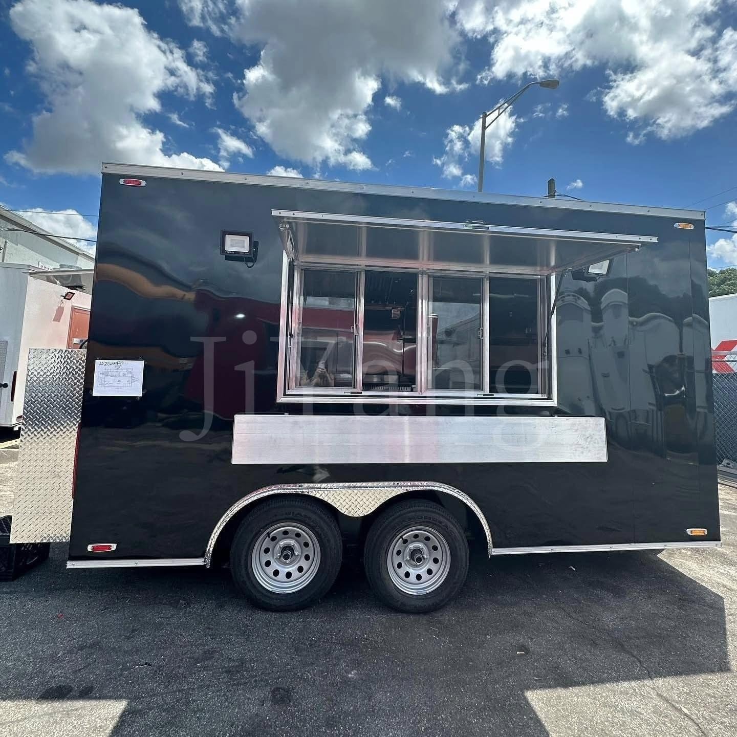 Food Trailer Fully Equipped Food Truck Mobile Kitchen Trailer for Vending on Street Customized Food Concession Trailers for Sale, Food Trailer Equipment, Mobile Food Truck Camp Truck for Business