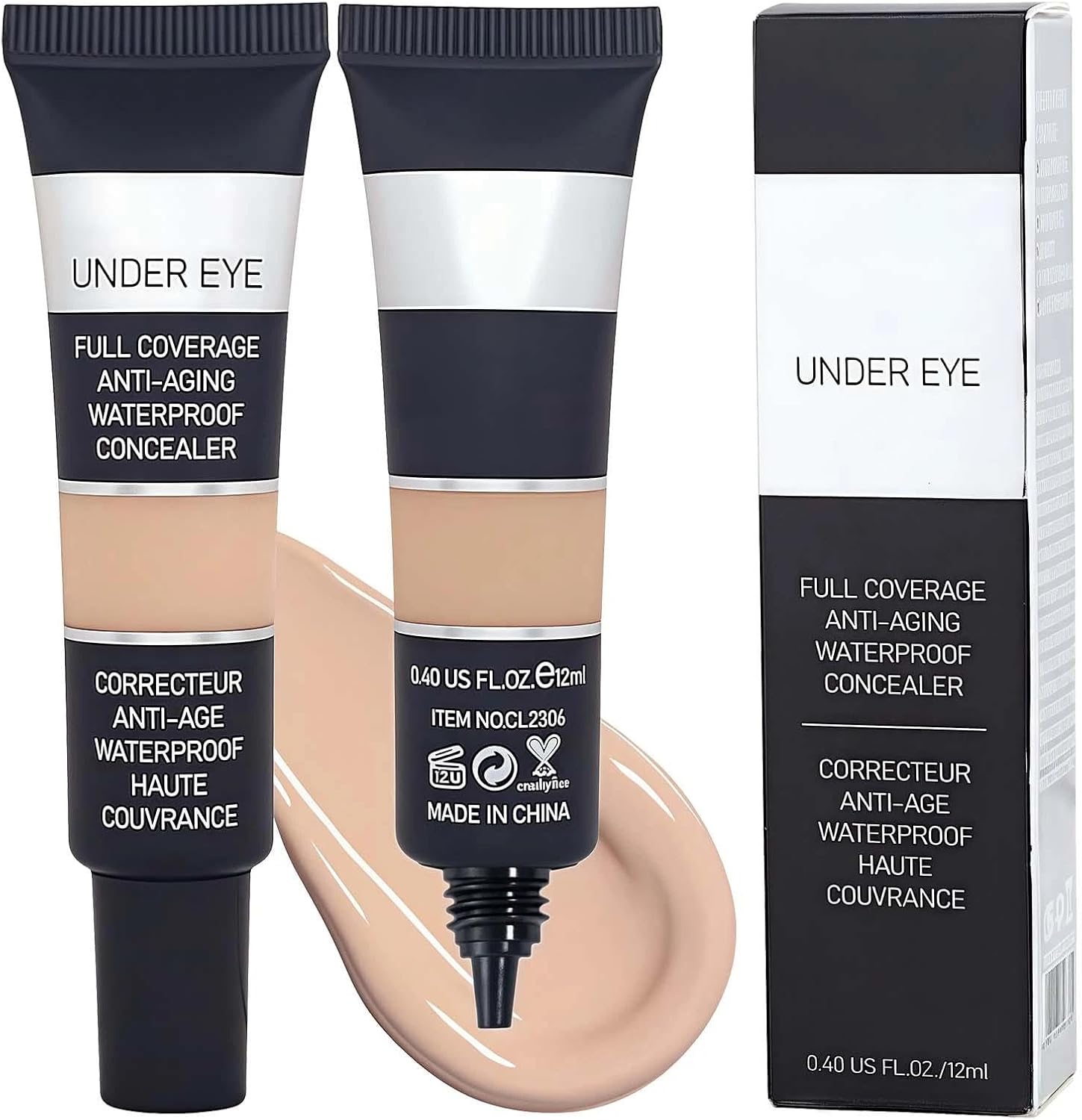 Under Eye Concealer for Dark Circles, Full Coverage, Highly Pigmented & Water-Resistant, Long-Lasting, Natural Matte Finish With Lightweight Texture For Flawless Look Eye Concealer Cream