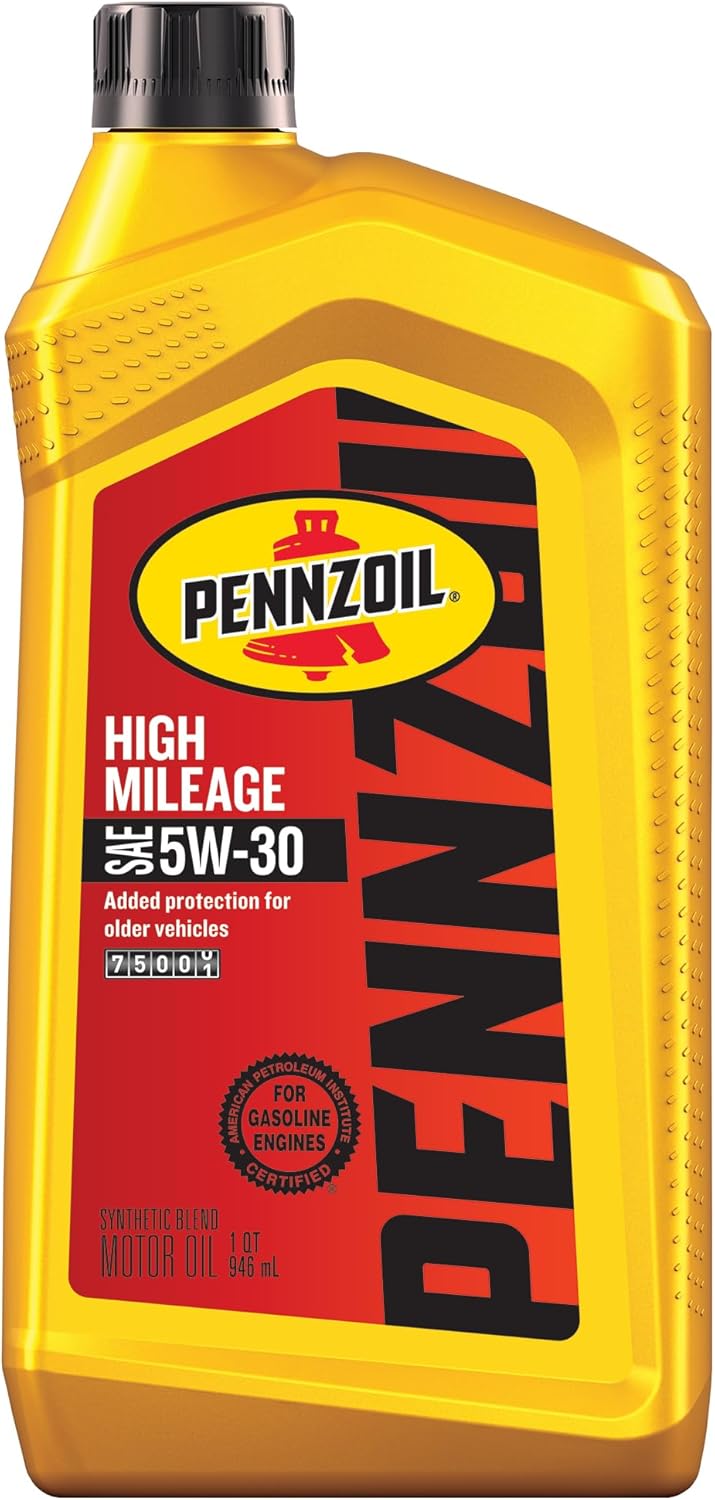 Pennzoil High Mileage 5W-30 Motor Oil, 1 Quart