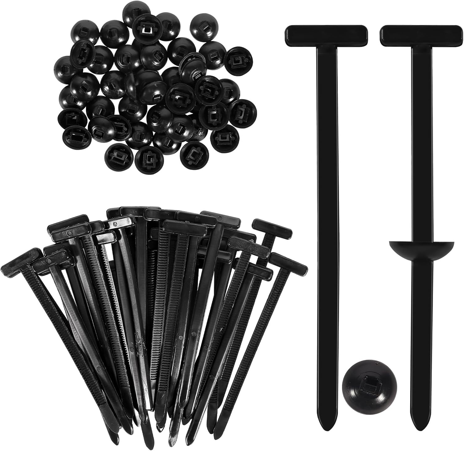 Nylon Universal Cable Tie Buckle Automotive Zipper Clips Zippered Trim Clip Auto Parts Automotive Clips,Fastener for Car Daily Repair 50pack