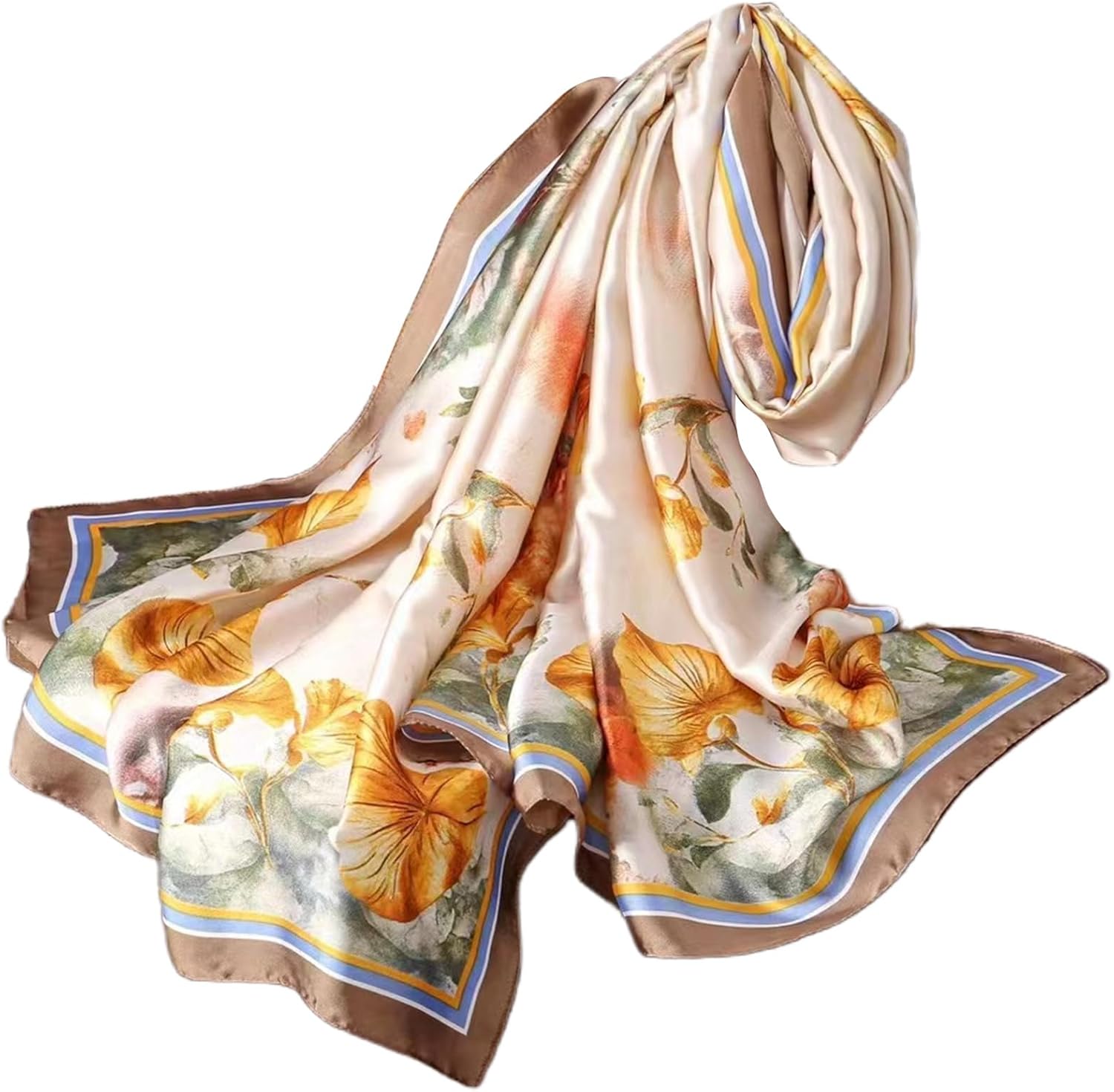 FAIRYGATE Satin Scarf Women Elegant Soft Wraps Scarves for Women Girls Ladies Gifts