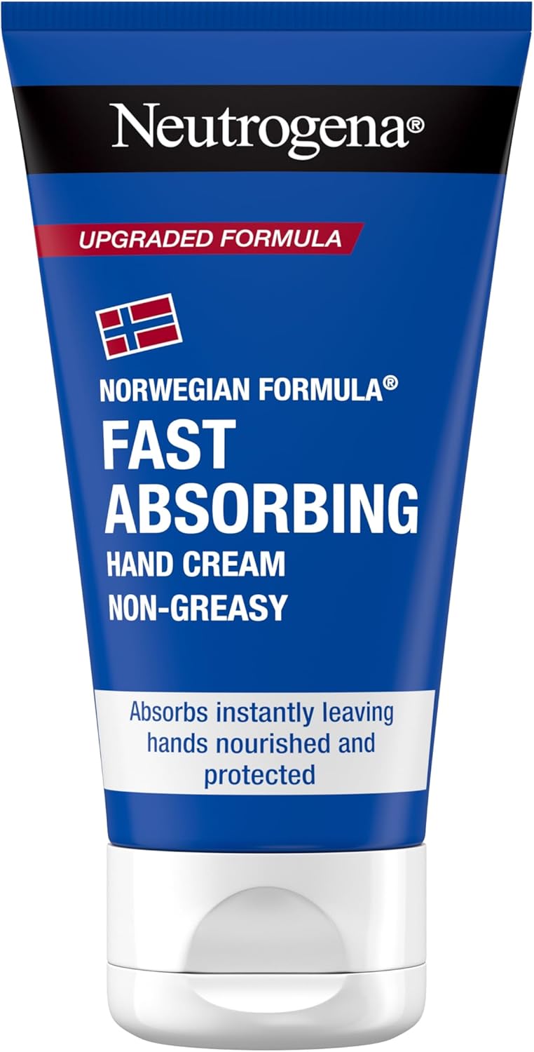 Neutrogena Norwegian Formula Fast-Absorbing Hand Cream (1x 75ml), Lightweight and Non-Greasy Formula for Dry Hands, Provides Nourishment and Protection, Suitable for Sensitive Skin