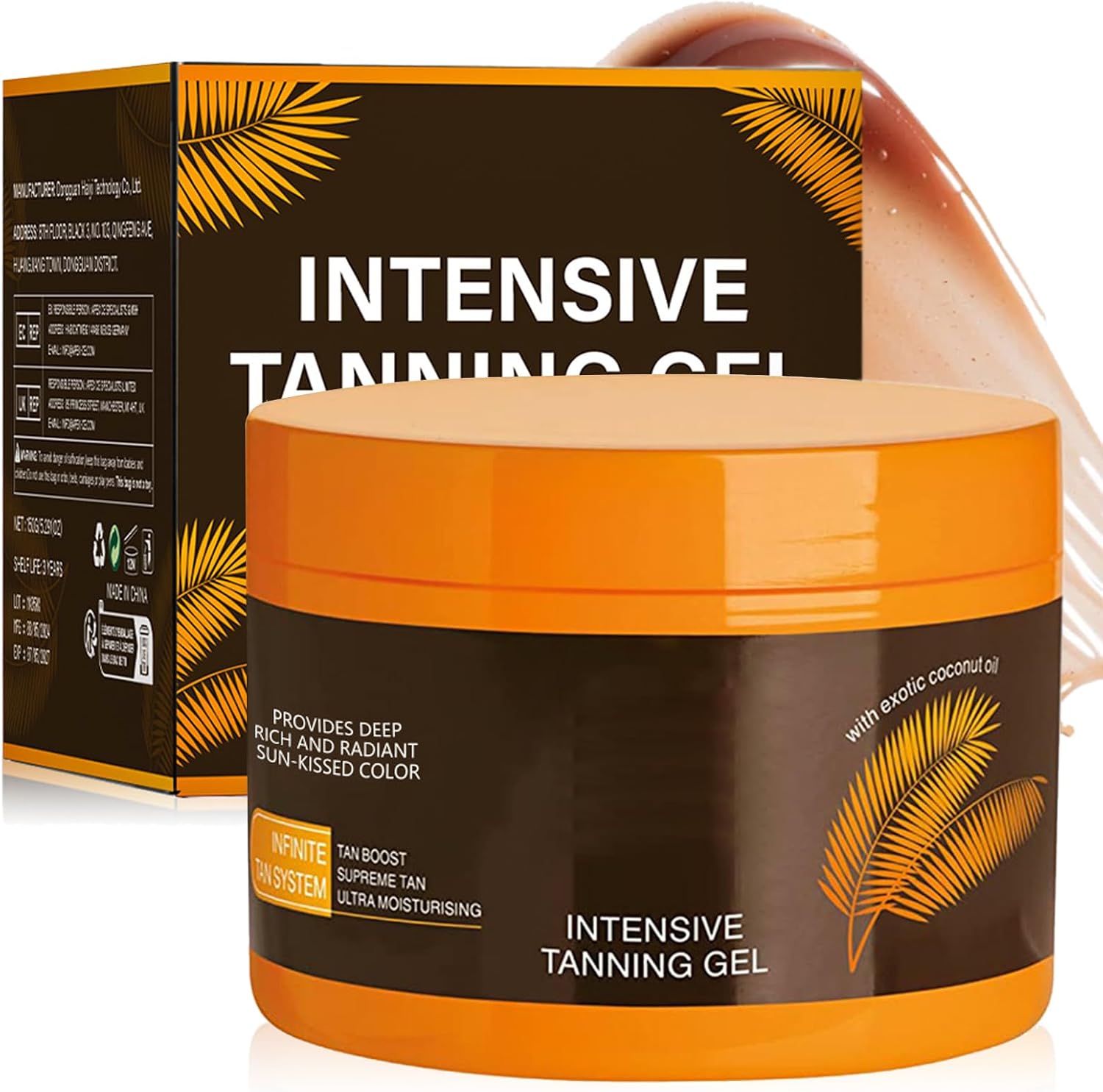 150g Intensive Tanning Gel – Fast-Acting Tanning Accelerator for Sunbeds & Outdoor, Cream for Outdoor Sun, Achieve a Deep, Even Brown Tan