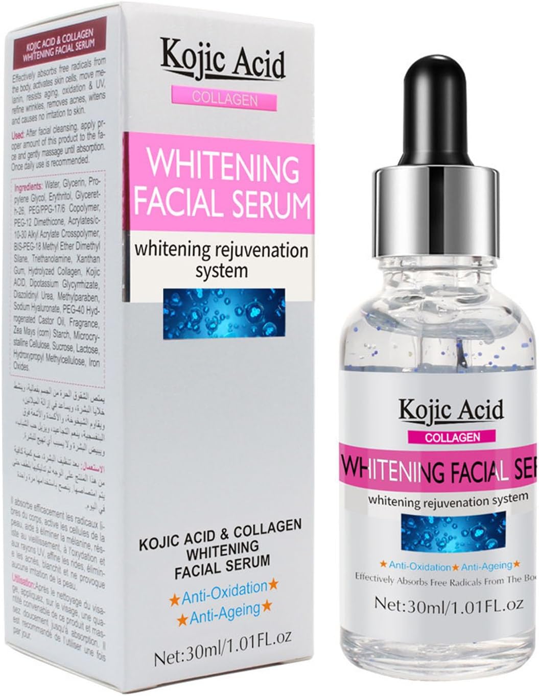 Kojic Acid Serum, Skin Brightening Face Serum Dark Spot Remover for Face and Body, Dark Spot Correcting Glow Serum Even Skin Tone & Diminishes the Appearance of Dark Spots, Freckles & Age Spots