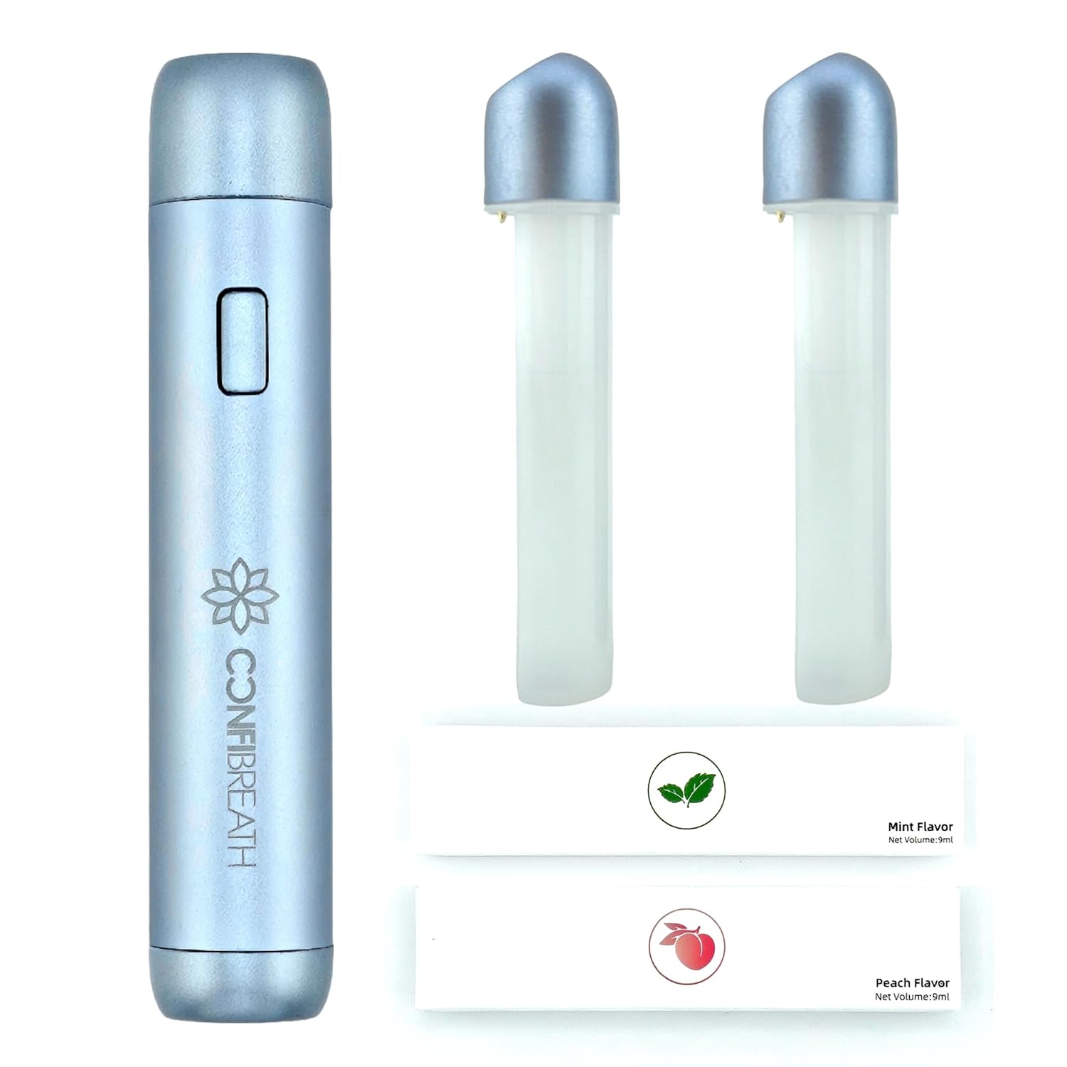 Electronic Oral Breath Spray USB Type C With 2 Flavors Mint & Peach, Reusable Portable, Sugar-Free Alcohol Free, Oral Care Fresh Mouth Spray Mist for Bad Breath
