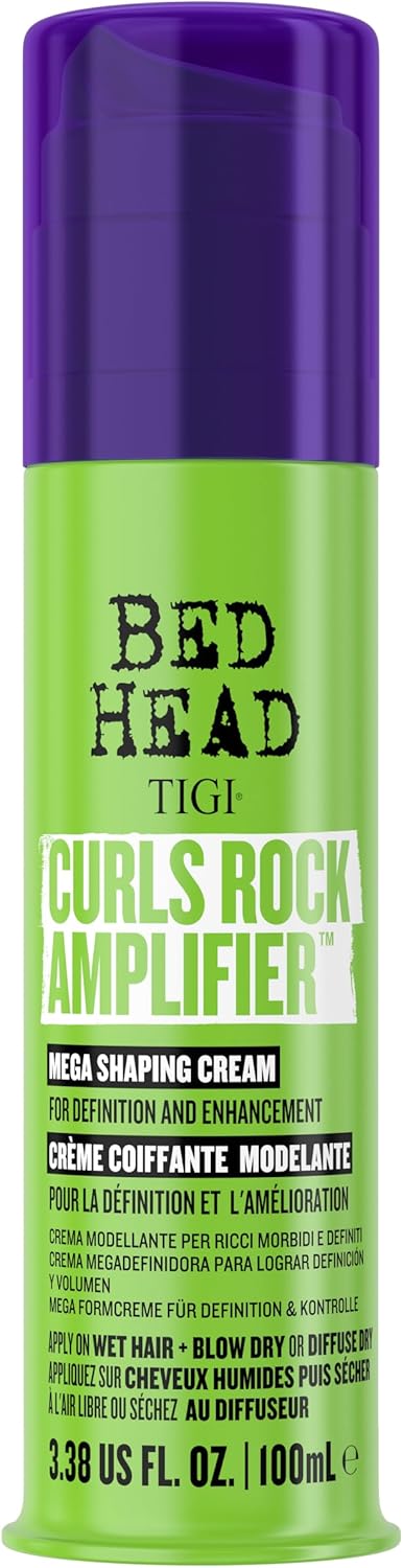 Bed Head by TIGI Curls Rock Amplifier – Curl Shaping and Defining Cream with Anti Frizz Protection for Beautifully Enhanced Curls and Waves, 100ml​