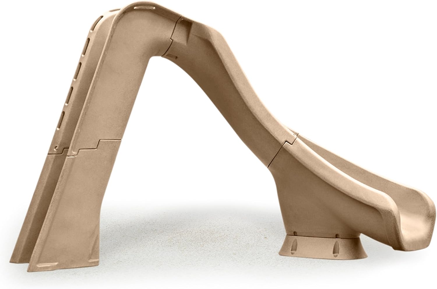 S.R.Smith Typhoon Pool Slide, Sandstone – Premium Water Slide with Right Curve for Inground Swimming Pool – Deck Mounted with Enclosed Ladder for Safety