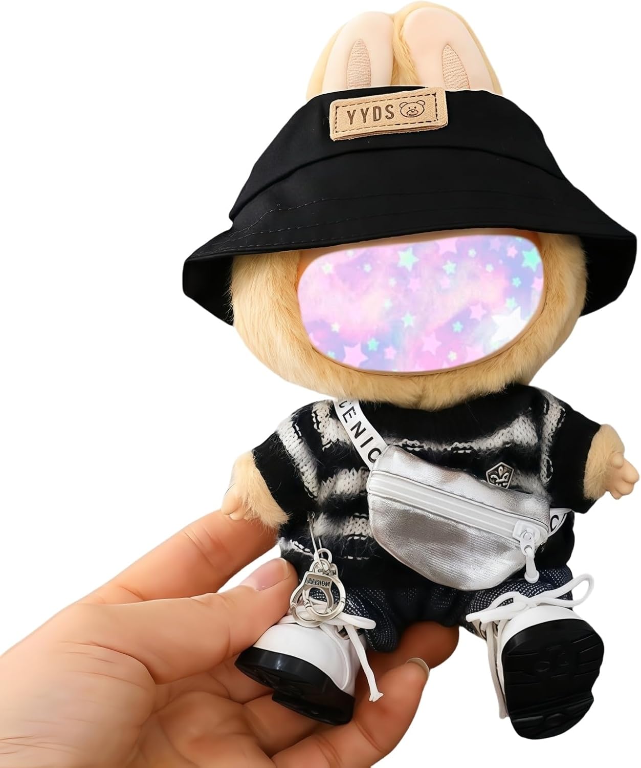 17cm Doll Clothes Set (No Doll), 5 Pieces Casual Wear Outfit Set for 6.7inch Doll Dress Suit, Fashion Dress Up Hat Clothes Accessories for 1st/2nd/3rd Gen Doll Play & Display
