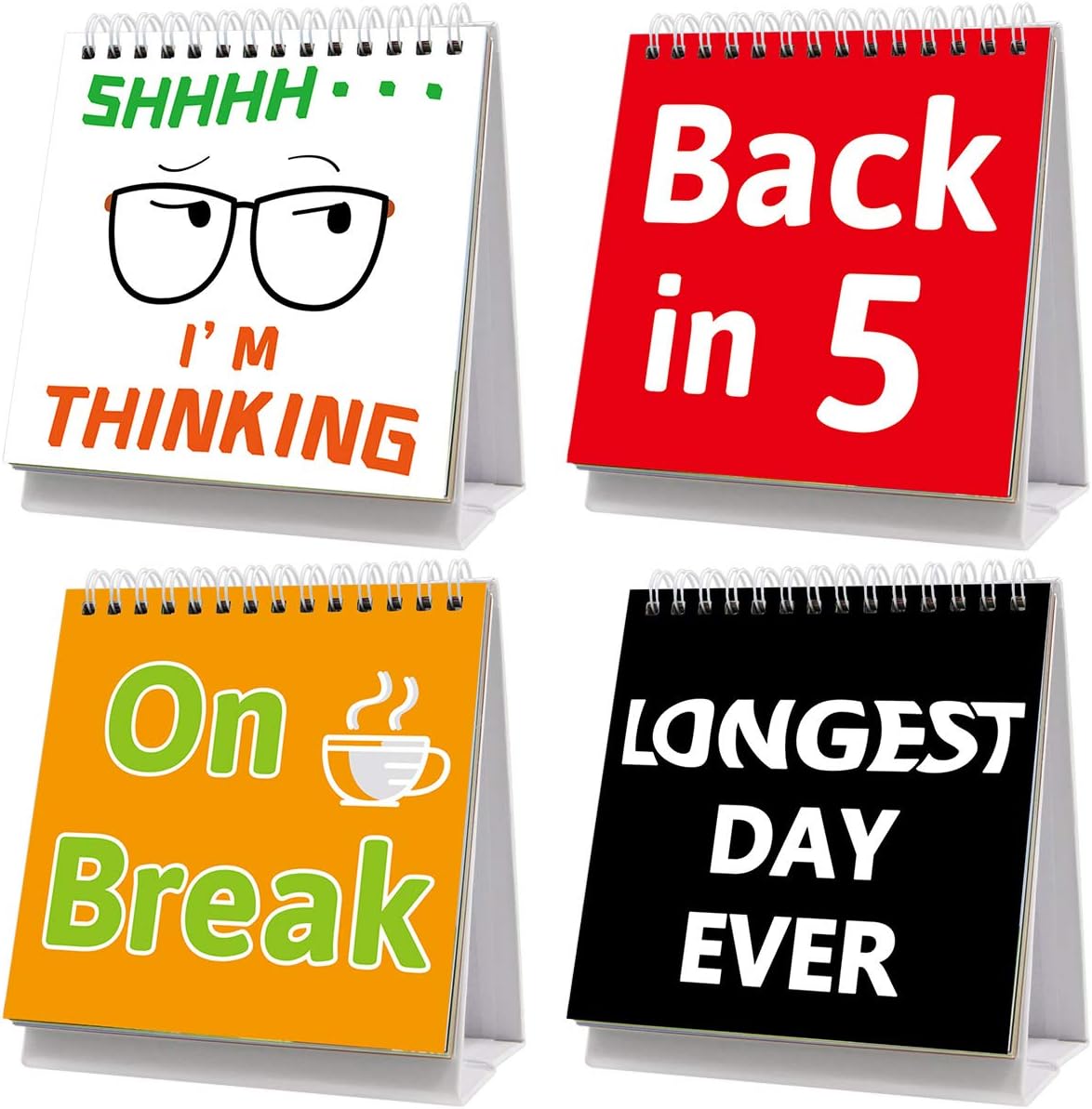 Fancy Land Funny Desk Signs 30 Different Fun and Flip-Over Messages for Office Desk Accessories
