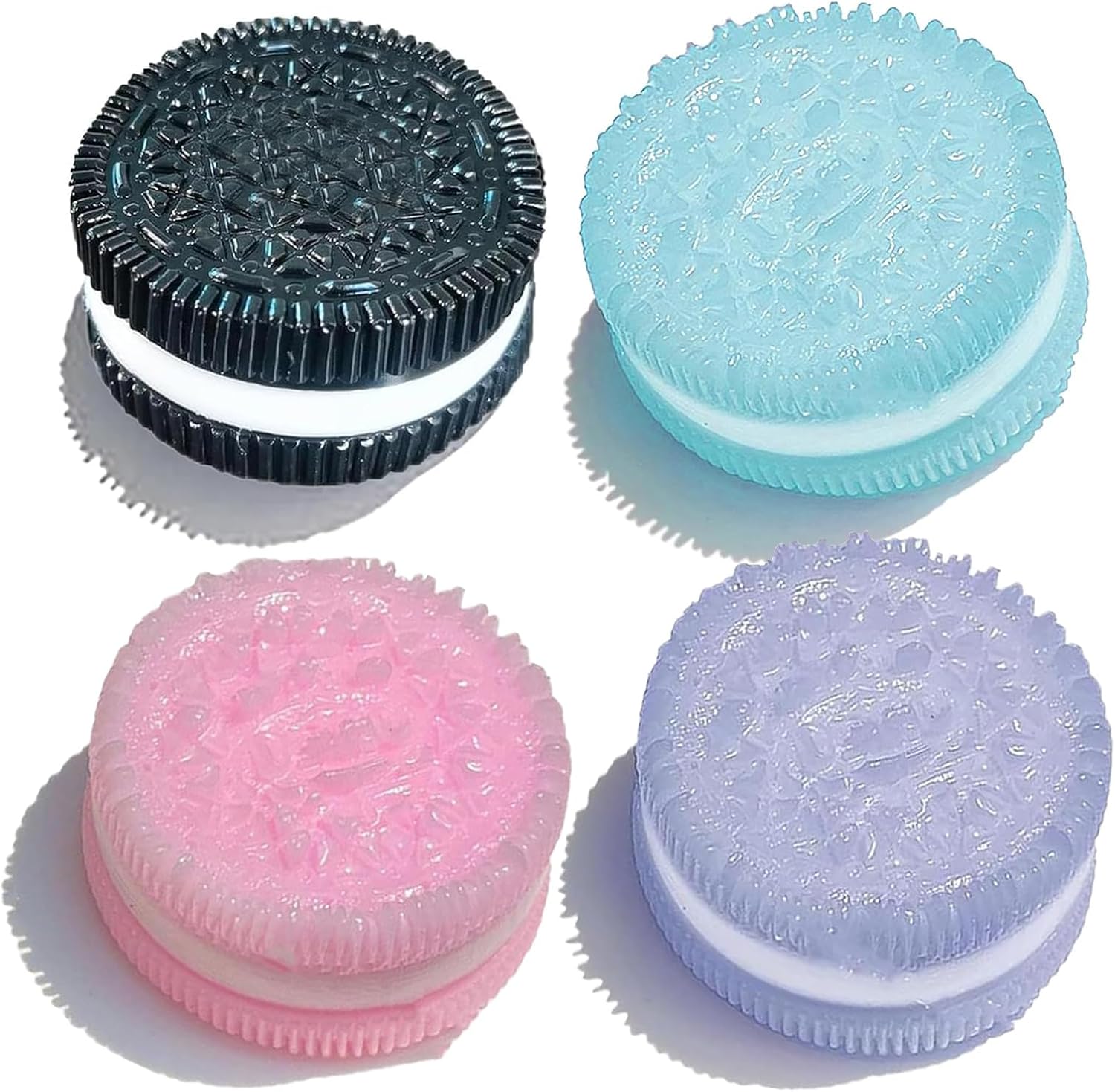 Taba Squishy, 4PCS Fufu Squishy Biscuit Stress Relief Toy Squishy Fidget Toys for Squishy Pinching Biscuit Simulation Toy Decompression Toy for Adults Kids