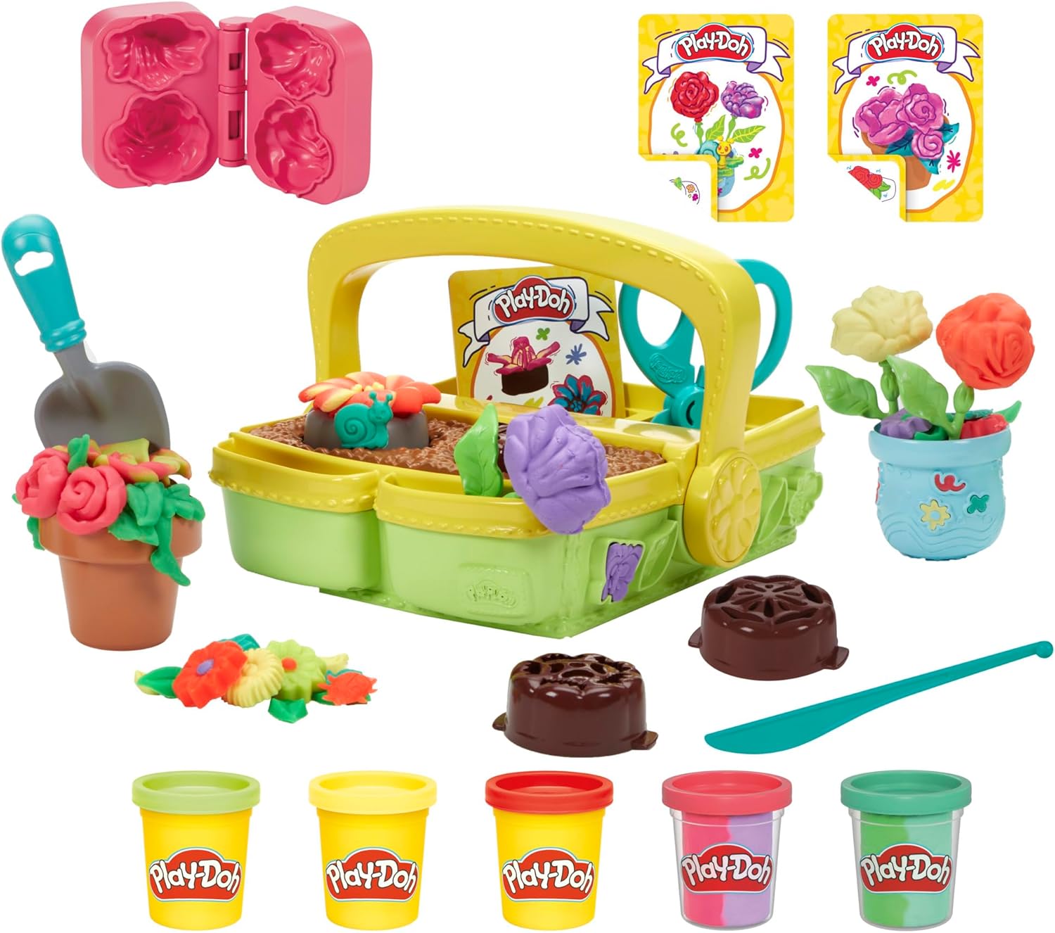 Play-Doh Blooming Flowers Playset, Creative Crafts for Toddlers, Arts and Crafts