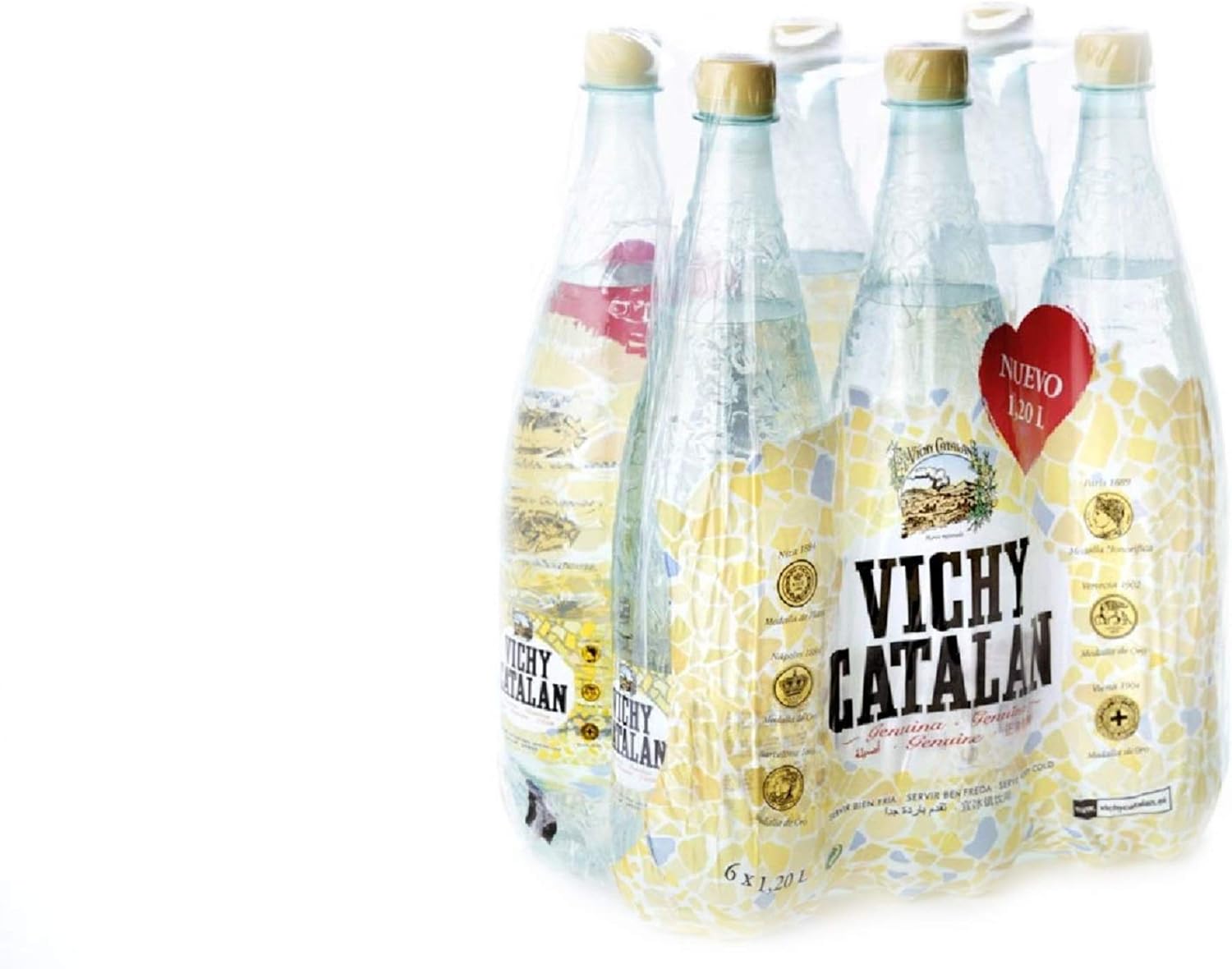 Vichy Catalan Naturally Carbonated Mineral Water, 6 x 1.2 Litre
