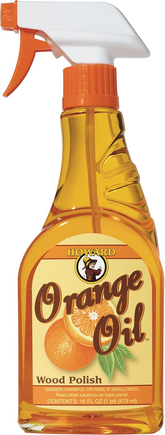 Howard ORS016 473 ml/16 oz Orange Oil Wood Polish Trigger Furniture Spray Cleaner