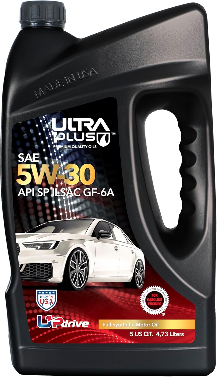 Ultra 1Plus SAE 5W-30 Full Synthetic Motor Oil API SP ILSAC GF-6A - 5W30 motor oil, 5 QTS Jug