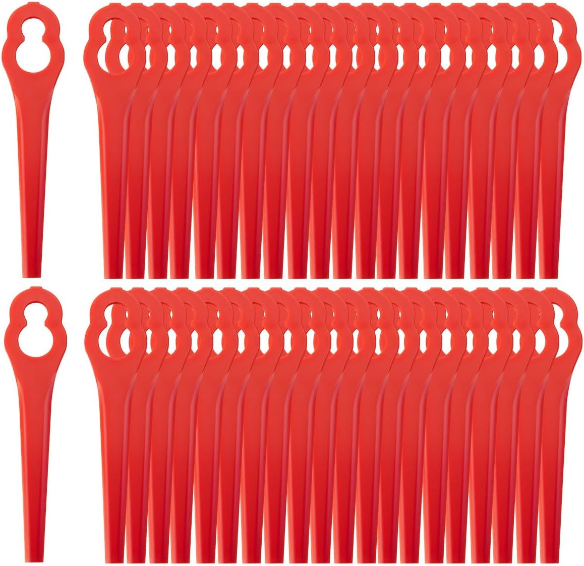 Pack of 100 Nylon Blade Set Compatible with Einhell BG-CT 18 Li, RG-CT 18 Li, GE-CT 18 Li, Plastic Blade PA6 Compatible with Einhell Grass Trimmer