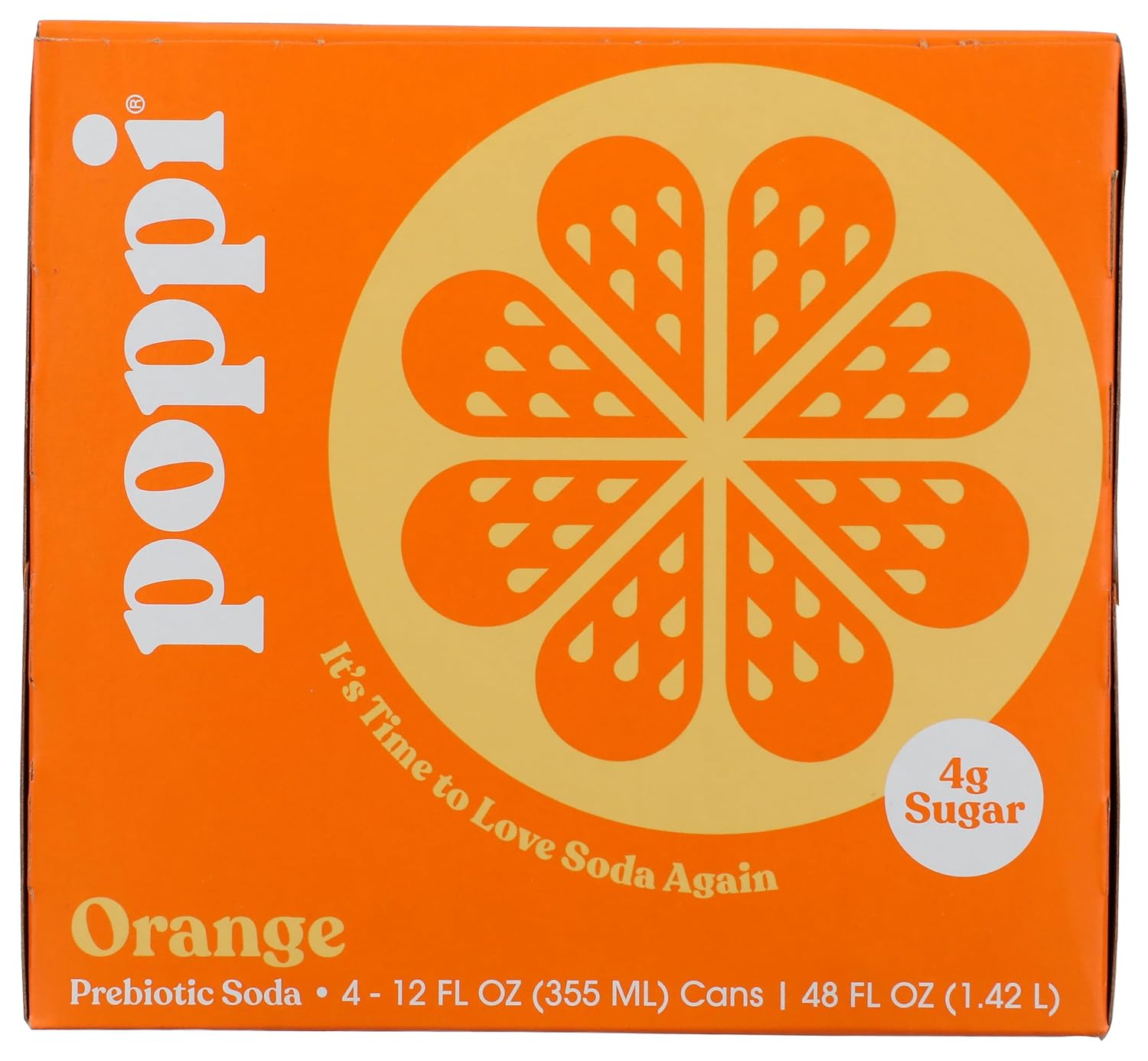 Poppi Orange Prebiotic Soda 4 pack