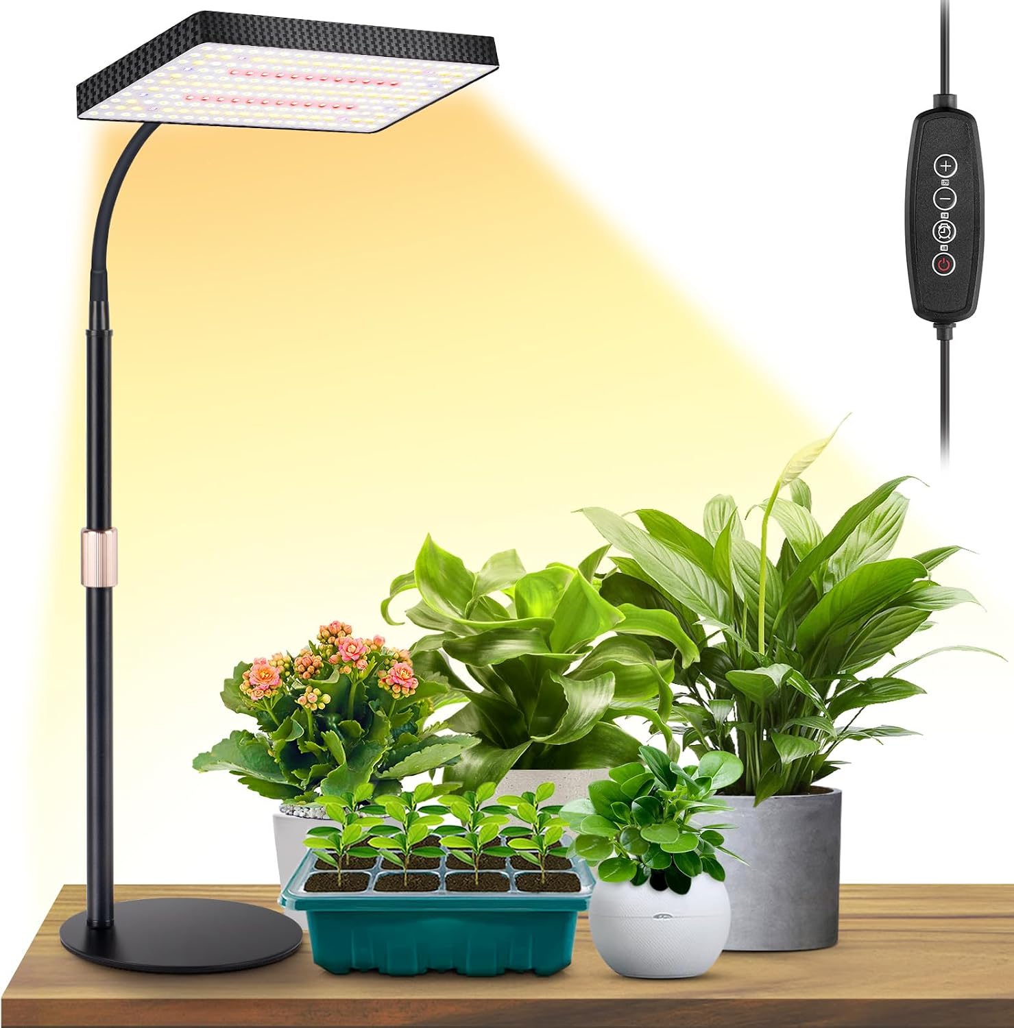 LBW Desk Grow Light, 214 LEDs Full Spectrum Plant Light for Indoor Plants