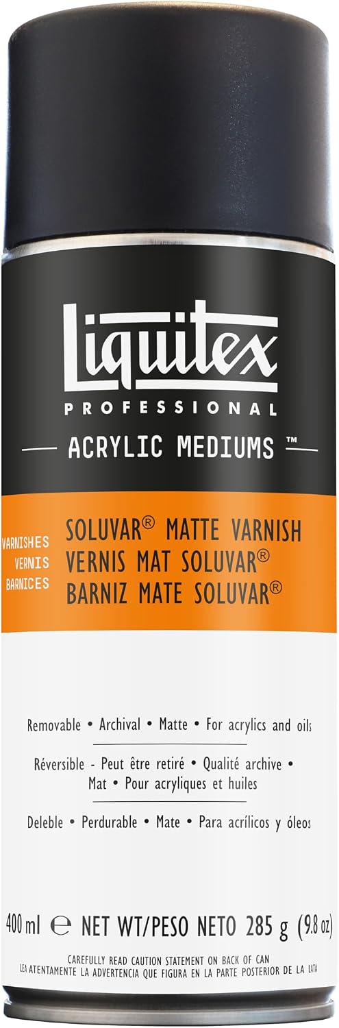 Liquitex Professional Soluvar Matte Varnish, 295g (10.4-oz), Aerosol Spray