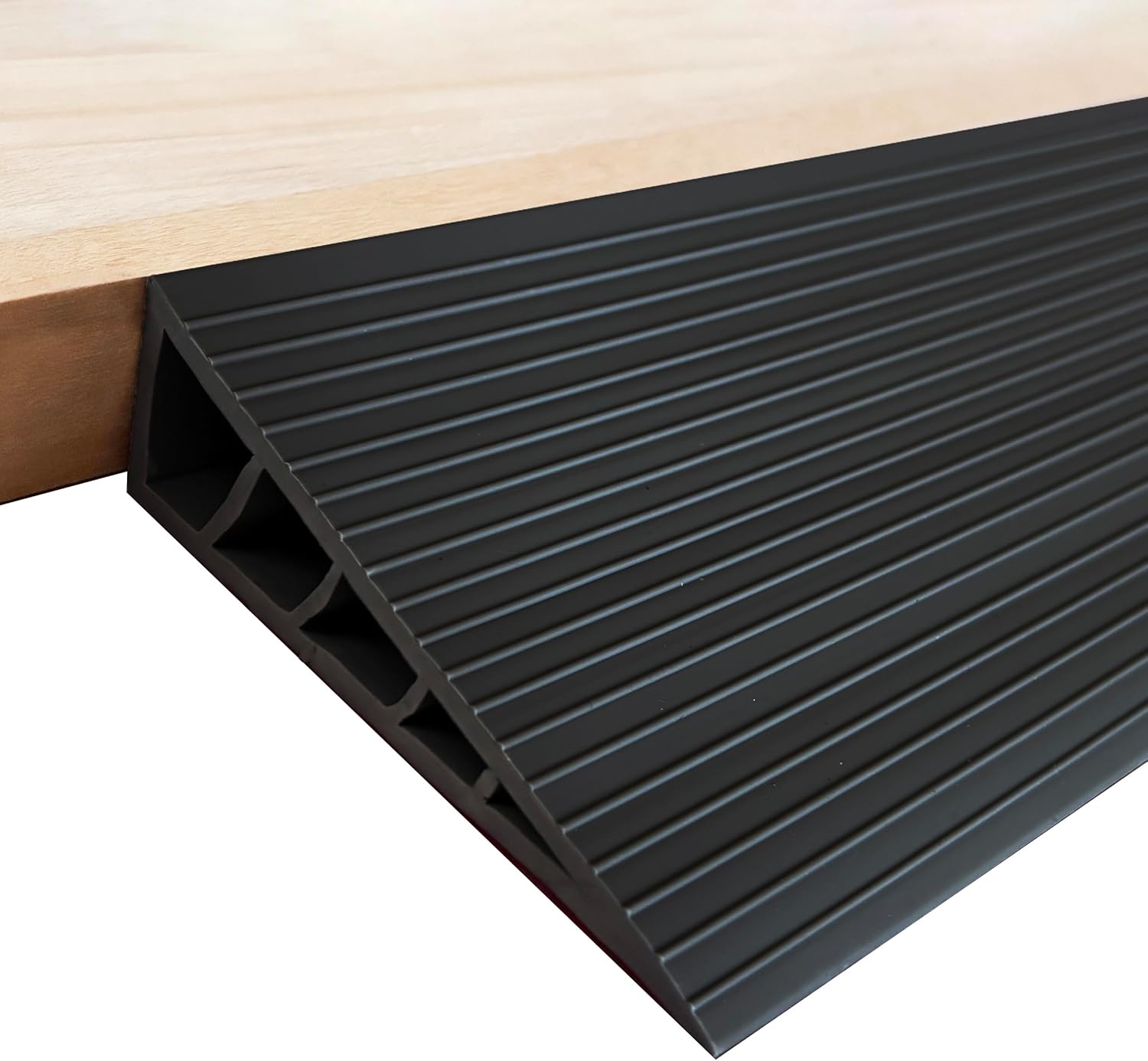 1" Rise Threshold Ramps for Doorways 40'' L Floor Transition Strip Self-Adhesive Wheelchairs Ramps, Edge Door Threshold Reducer Transition Strips for Home Steps (Black)