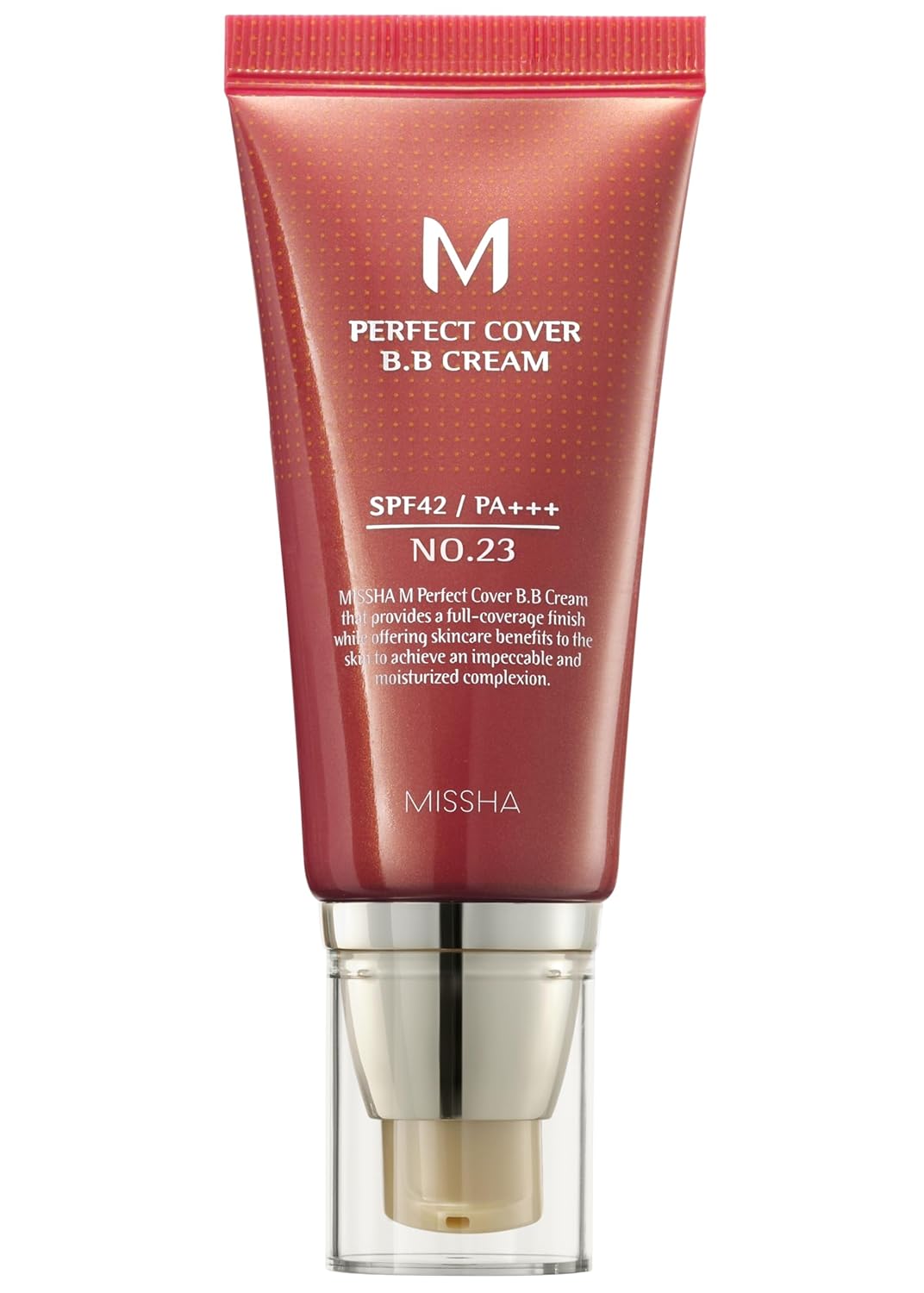 MISSHA M Perfect Cover BB Cream No.23 Natural Beige -Light/Medium with Cool/Neutral Undertone SPF 42 PA +++ 1.69 Fl Oz - Tinted Moisturizer with SPF