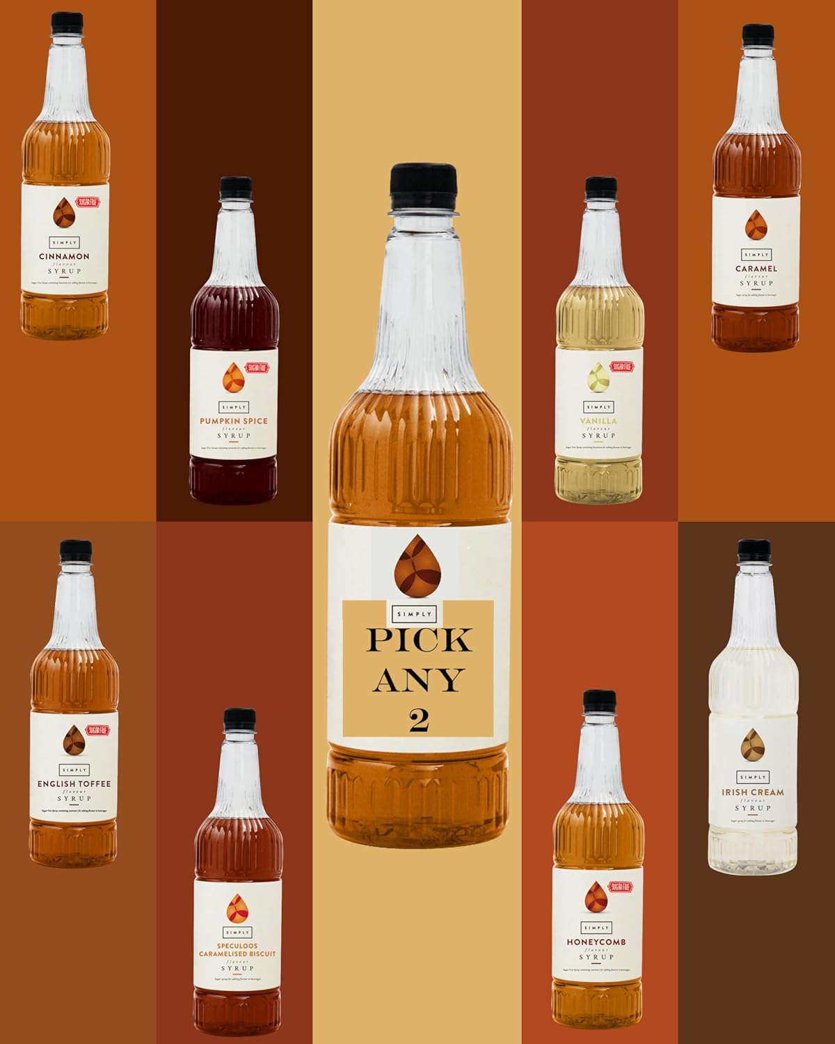 Simply Syrup Pick any 2 for Latte Hot Chocolate Cocktails Iced Drinks and more - 1L bottles