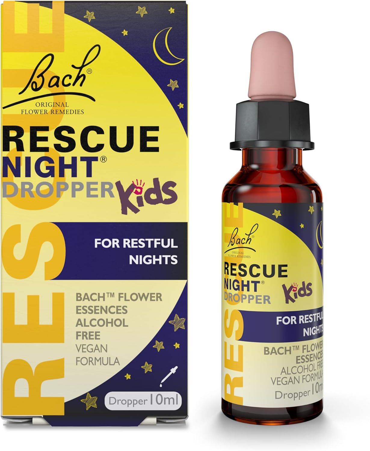 Rescue Remedy Kids Restful Nights Dropper, for A Natural Night’s Sleep, Flower Essences, to Support Your Child and Promote A Calming Bedtime Routine, Alcohol Free, Alternative to Sleep Aid for Kids