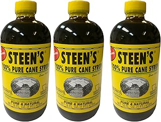 100% Pure Cane Syrup 16fl. Oz (Pack of 3) - No Additives - No Preservatives - Pure & Natural - Open Kettle - Louisiana's Trusted Brand for Over 100 Years - By Steen's