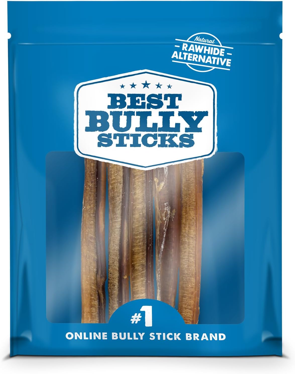 Best Bully Sticks 6 Inch Bully Sticks for Dogs - 5 Count (Pack of 1) - All-Natural, Easily Digestible, 100% Grass-Fed Beef, Grain and Rawhide Free - Trial Size