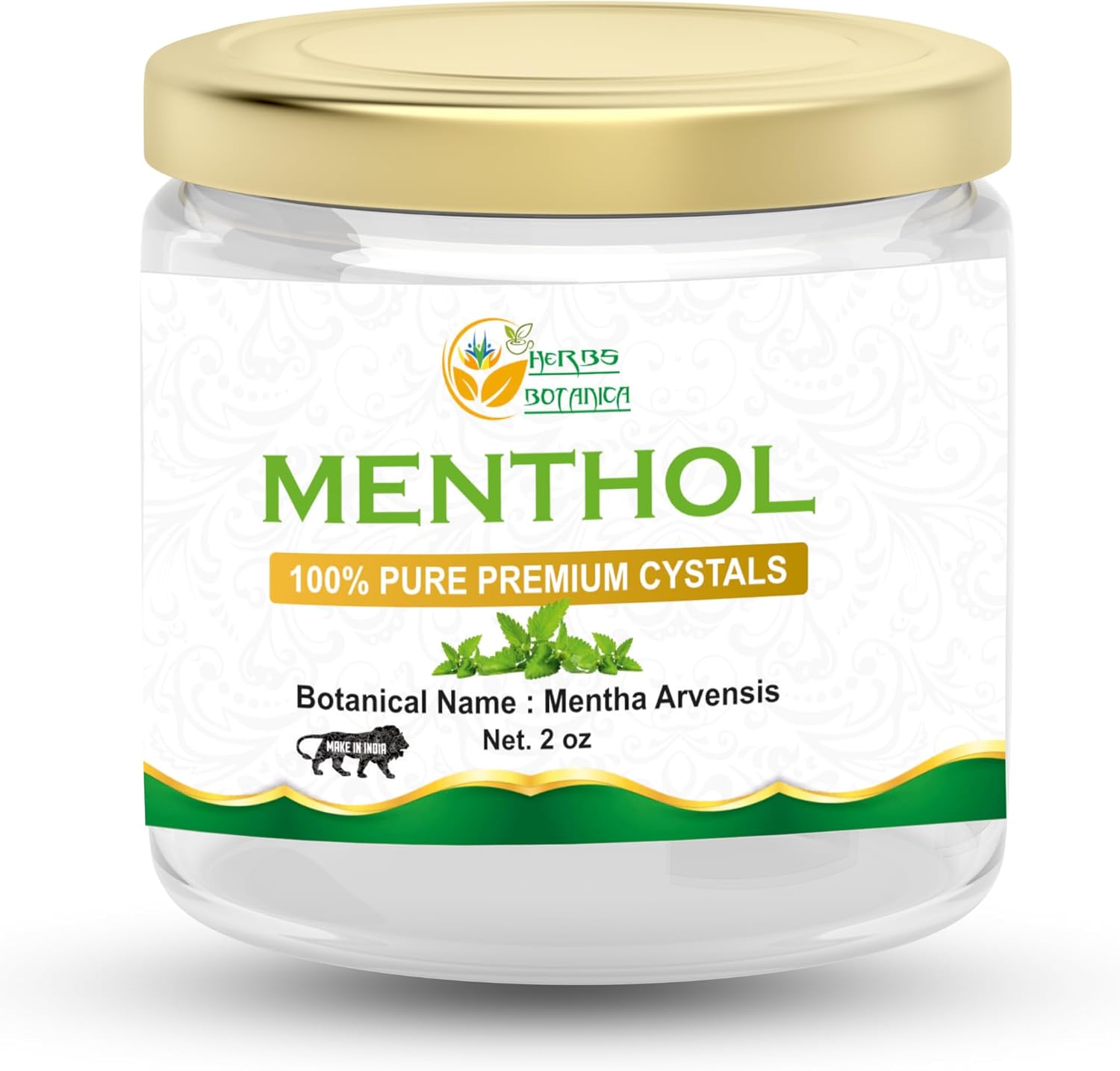 Menthol Crystals (Mentha Arvensis), 100% Pure USP Food Grade for Aromatherapy, Cold & Congestion Relief, Salves, Balms, Creams, Soap Making & Cosmetics, 2 oz