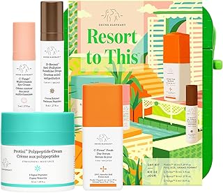 Drunk Elephant Resort to This Day Kit - Includes Protini Cream (50 ml/1.69 fl oz), C-Firma (15 ml/.5 fl oz), D-Bronzi (8 ml/.27 fl oz), and C-Tango (5 ml/.16 fl oz)