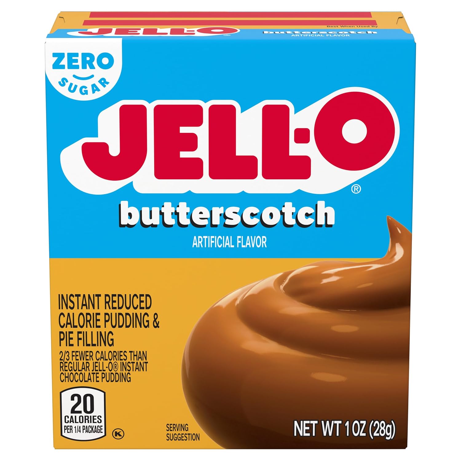Jell-O Butterscotch Instant Pudding Sugar Free (Pack of 4)