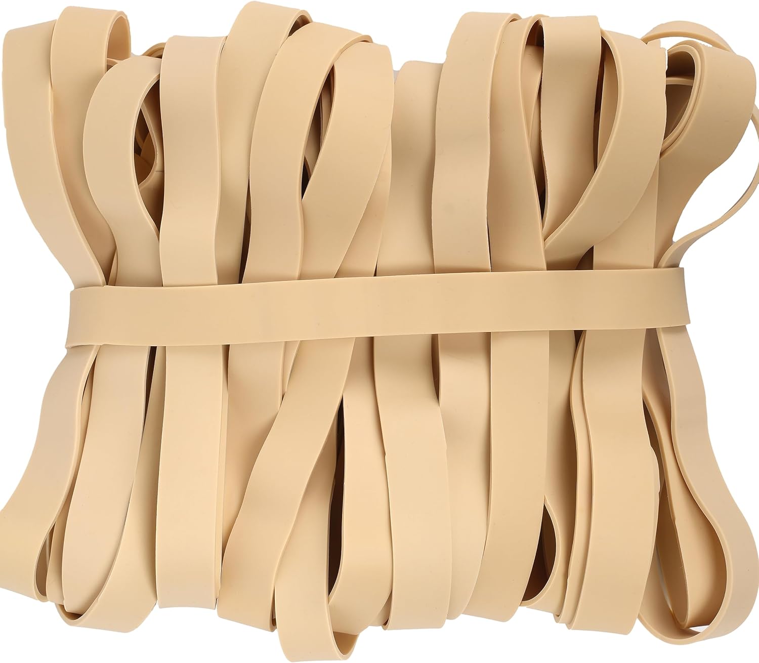 Rubber Bands Size#107 Heavy Duty Big Wide rubber band 33PCS Elastic Bands for Office Supply Trash Can File Folders Litter Box Rubber Bands (Light brown)