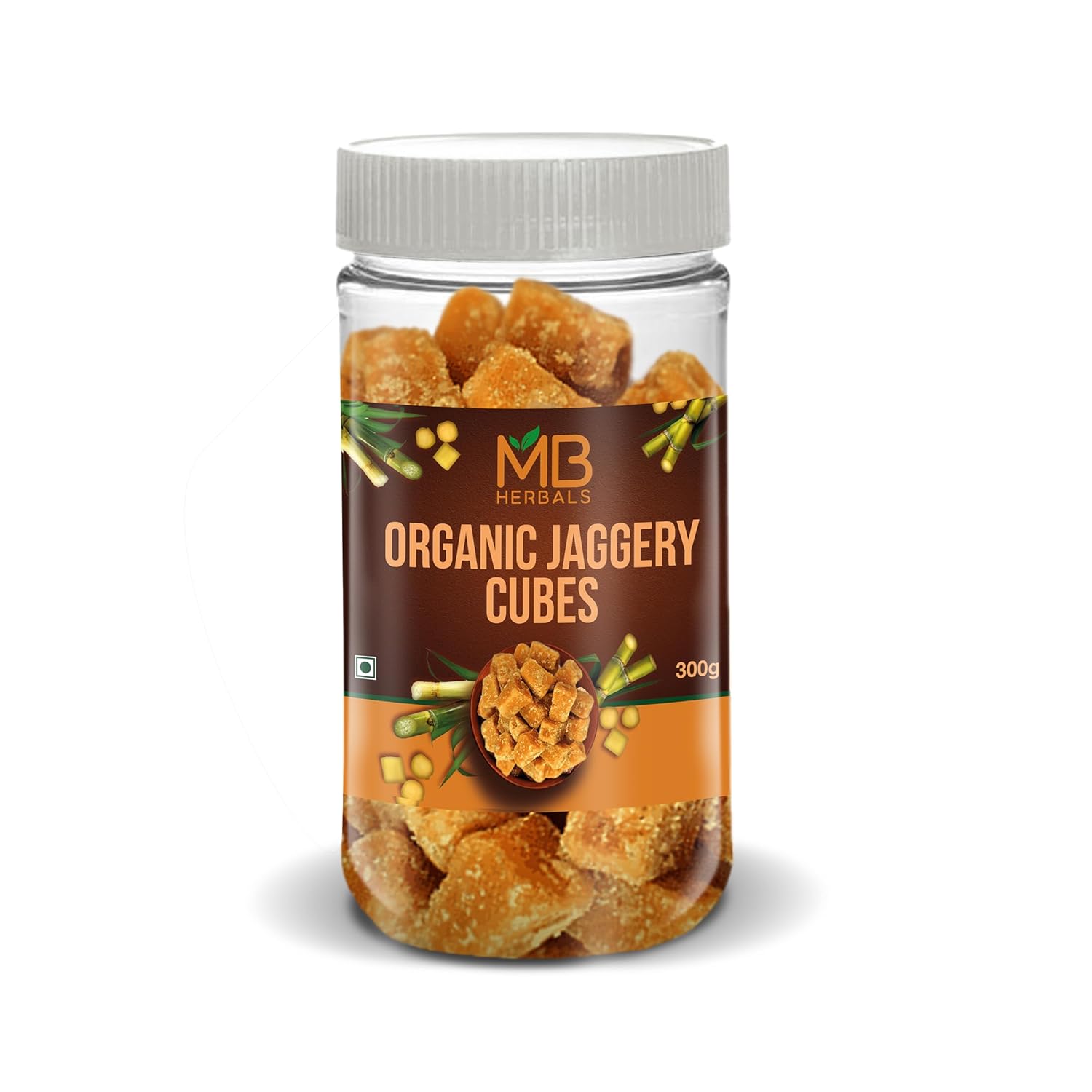 MB Herbals Jaggery Cubes 10.5 oz / 300g | Unrefined Organic Jaggery Cubes | No Chemicals & No Preservatives
