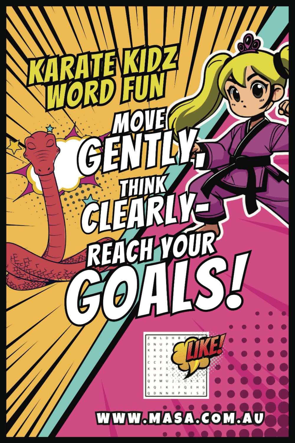 Karate Kidz Word Fun: Word Searches with Easy to read print Martial Arts, Taekwondo, and more / 6x9 inches, 110 pages / 50+ Puzzles... Gift for Holidays, Studios and Free times