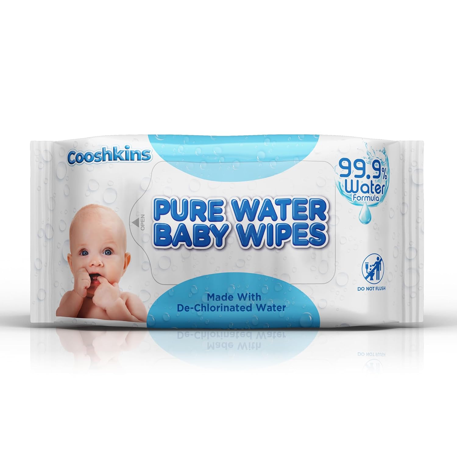 De-Chlorinated Pure Water Baby Wipes with Gentle 99.9% Water Formula with Grapefruit - Extract 60 Count (Pack of 1) - Pure Comfort for Your Little One