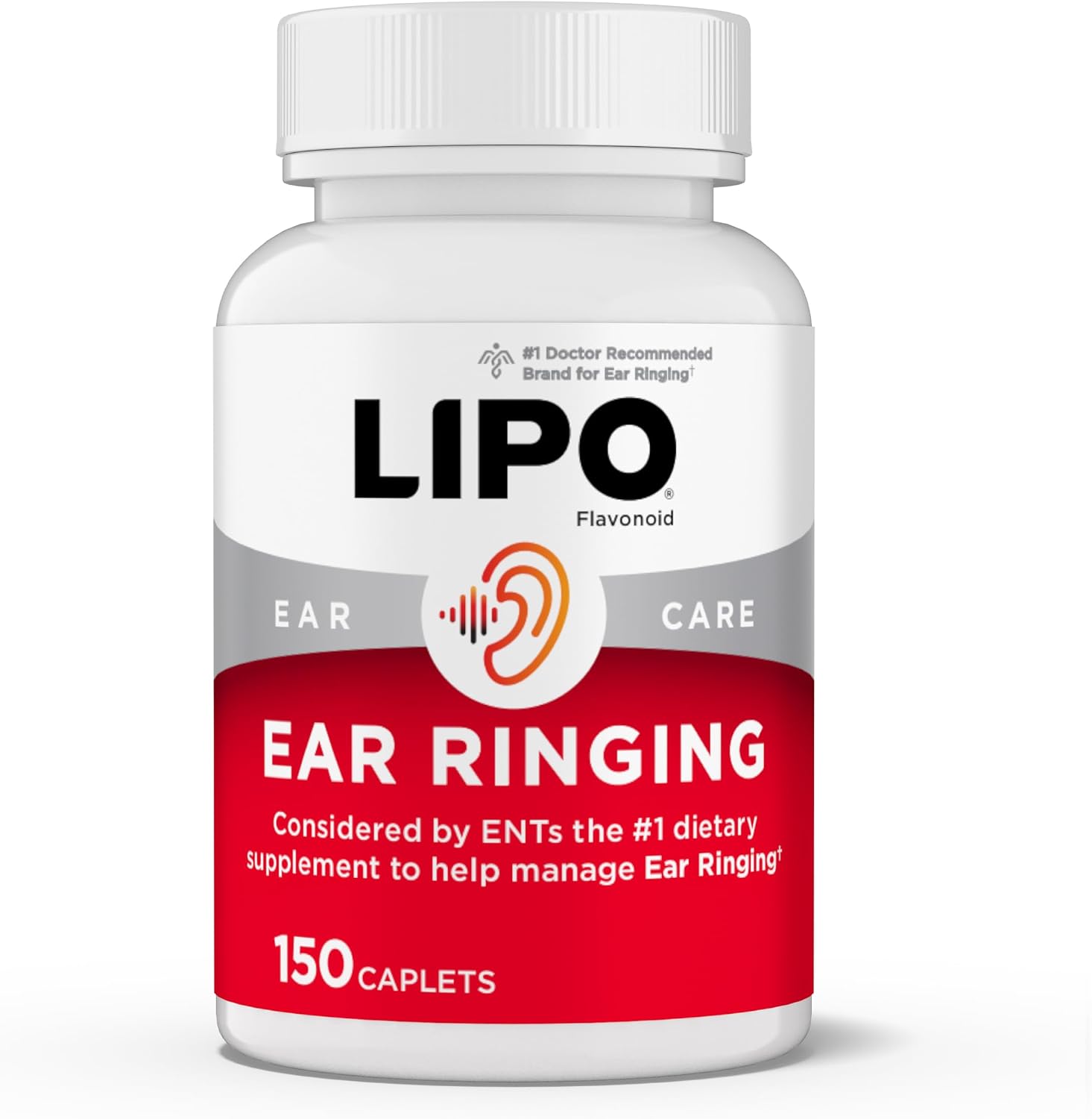 LIPO Ear Ringing Support, Lemon Bioflavonoid Complex, 150 Caplets
