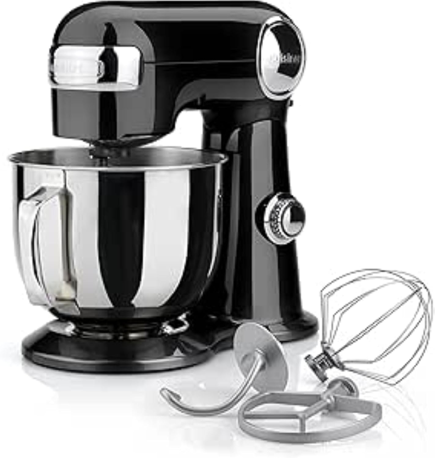 Cuisinart Stand Mixer 12 speed settings Whisk, flat paddle, Kneading dough Splash guard High lift lever Easy to use & clean 5.2L bowl Stainless steel SM50